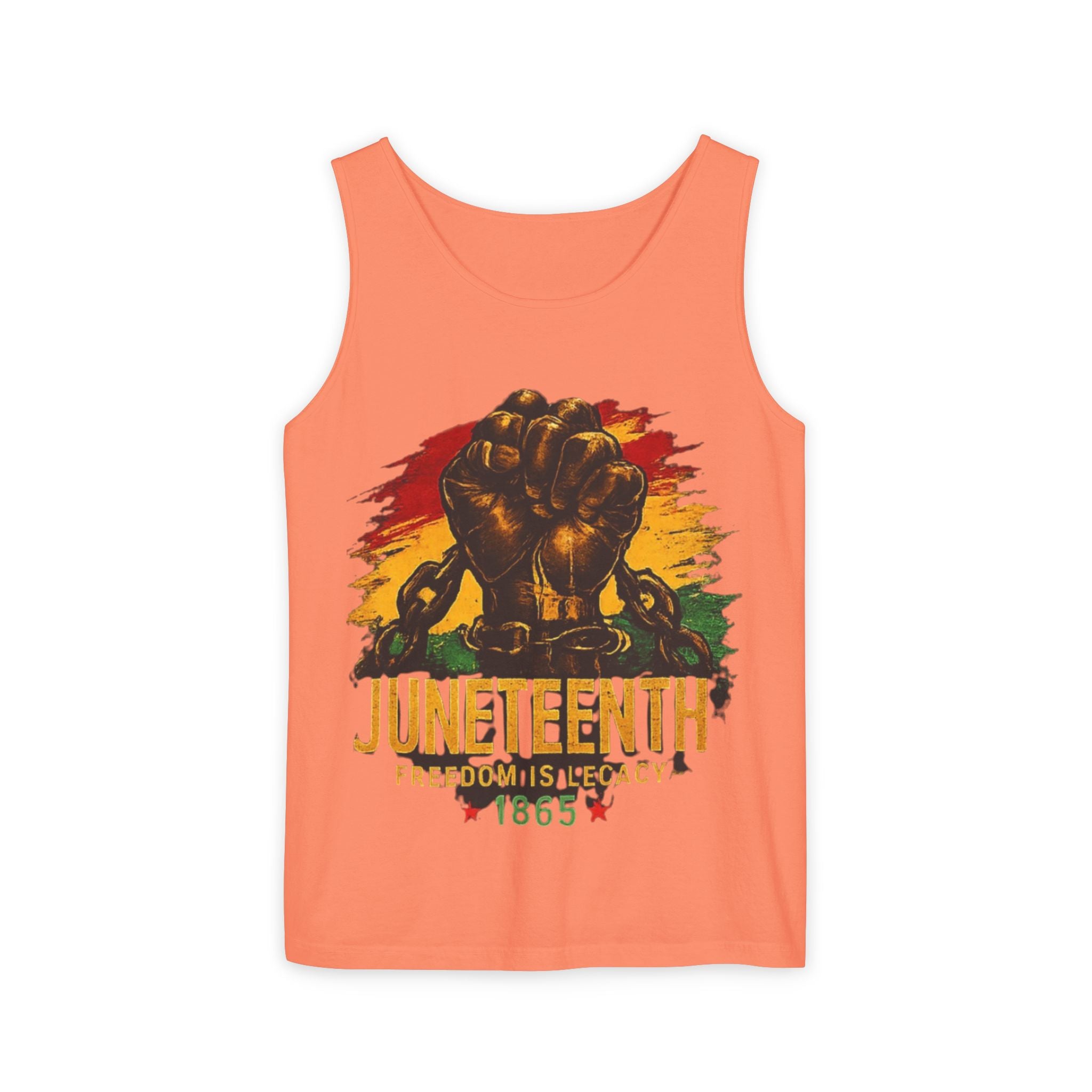 Juneteenth Freedom Fist Tank Top — Juneteenth 1865 Celebration Shirt