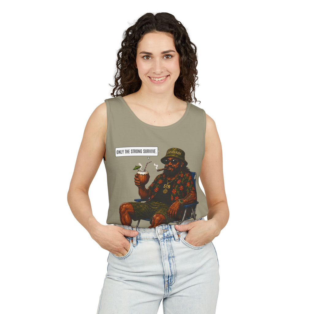 Tank Top — 'Only the Strong Survive' Beach Chair Survivor Graphic