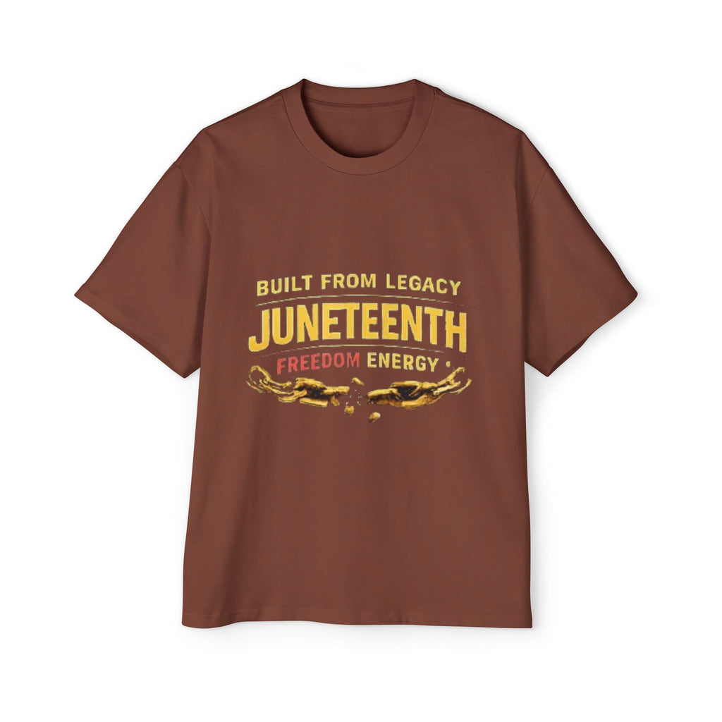 Juneteenth Freedom Energy T-Shirt — "Built From Legacy" Mens Oversized Tee
