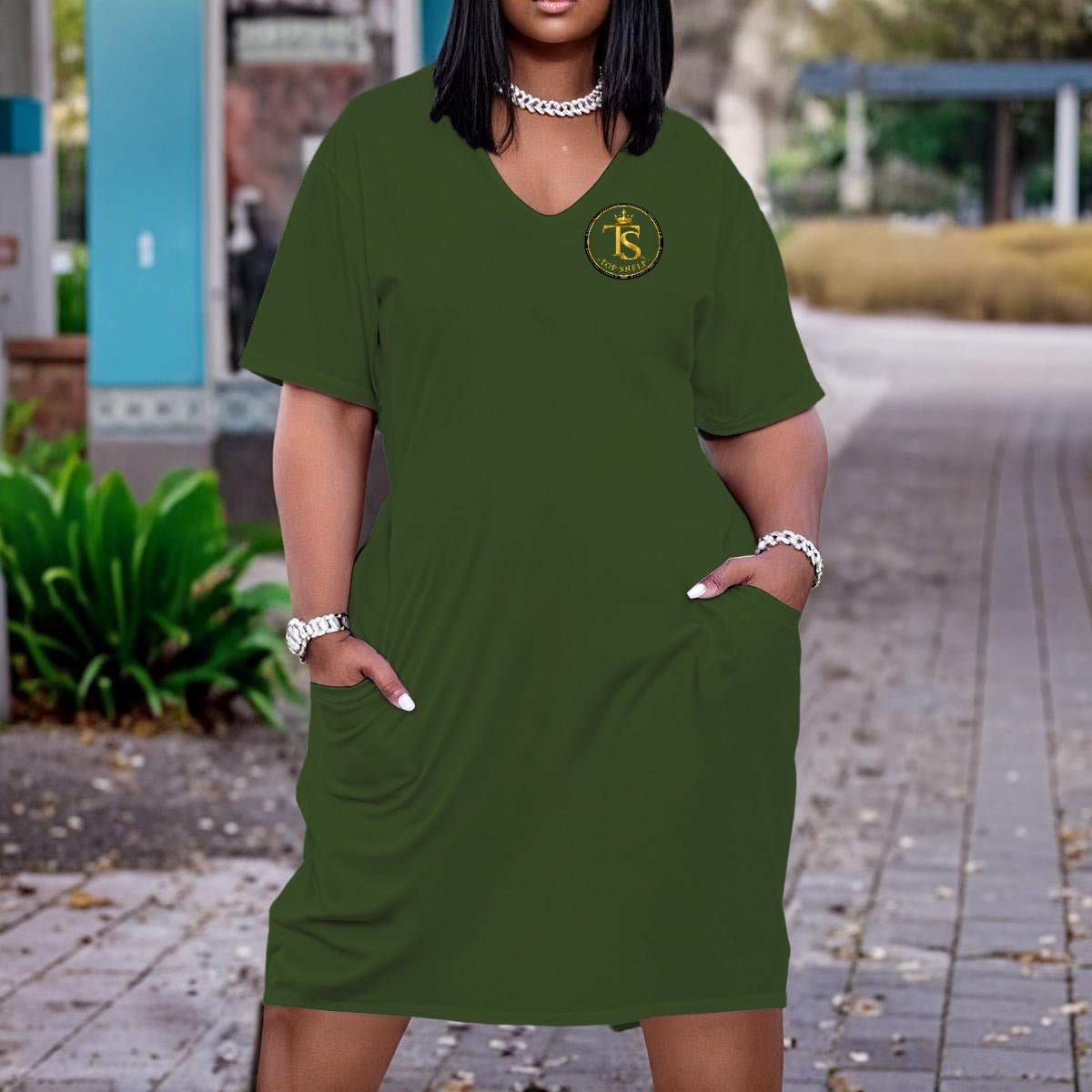 Top Shelf After Hours | Midnight V-Neck Dress