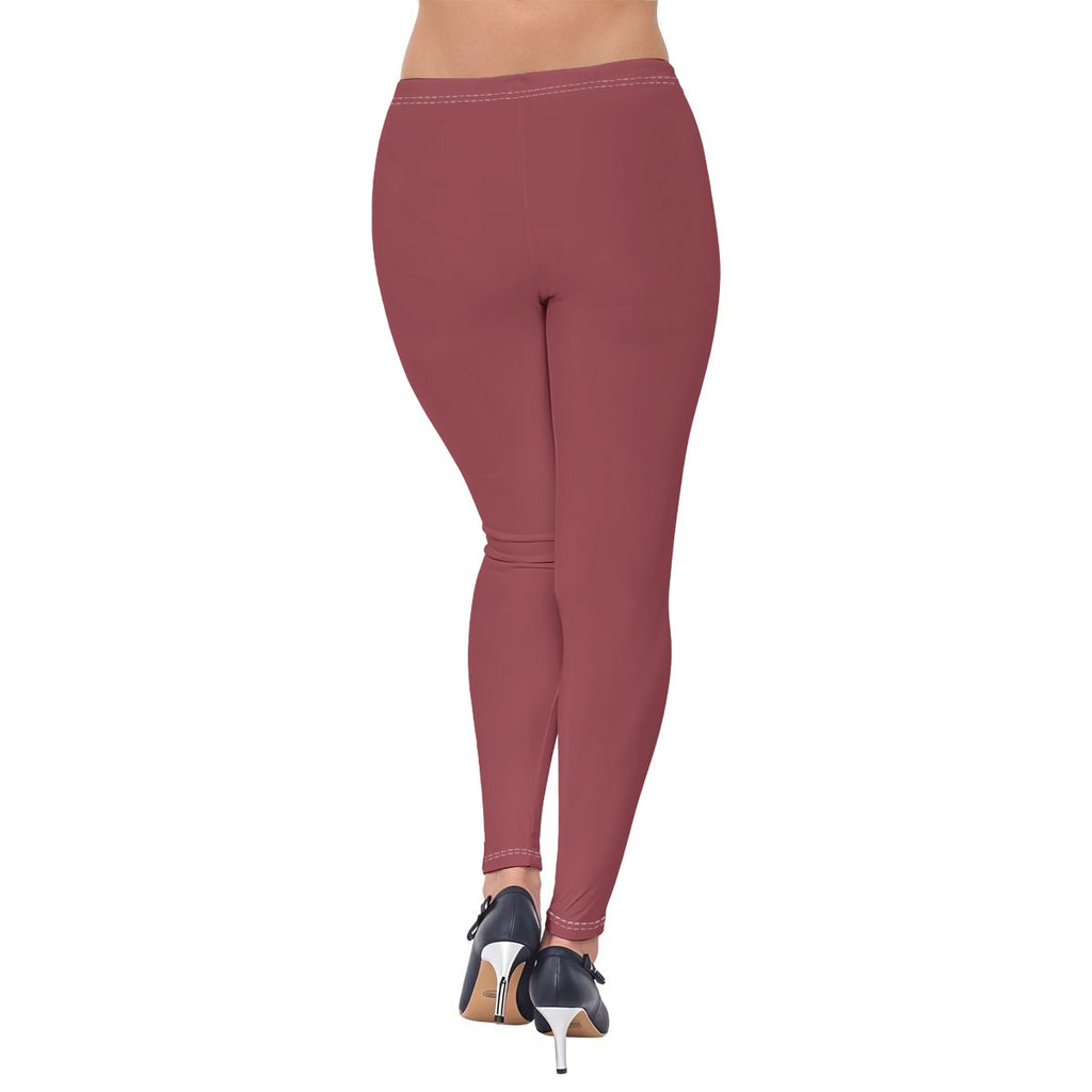 Top Shelf High-Stretch Leggings - Wine