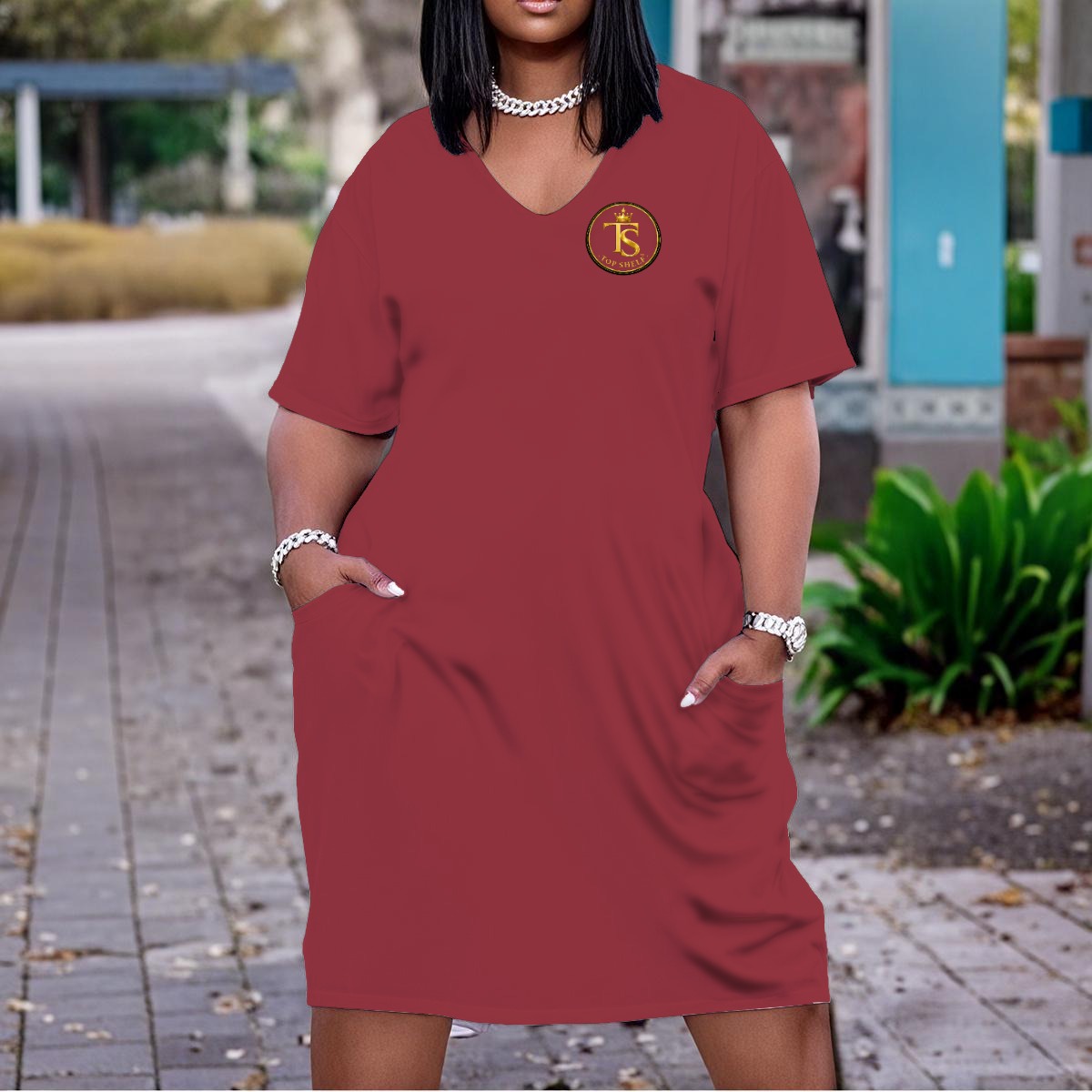 Top Shelf After Hours | Midnight V-Neck Dress
