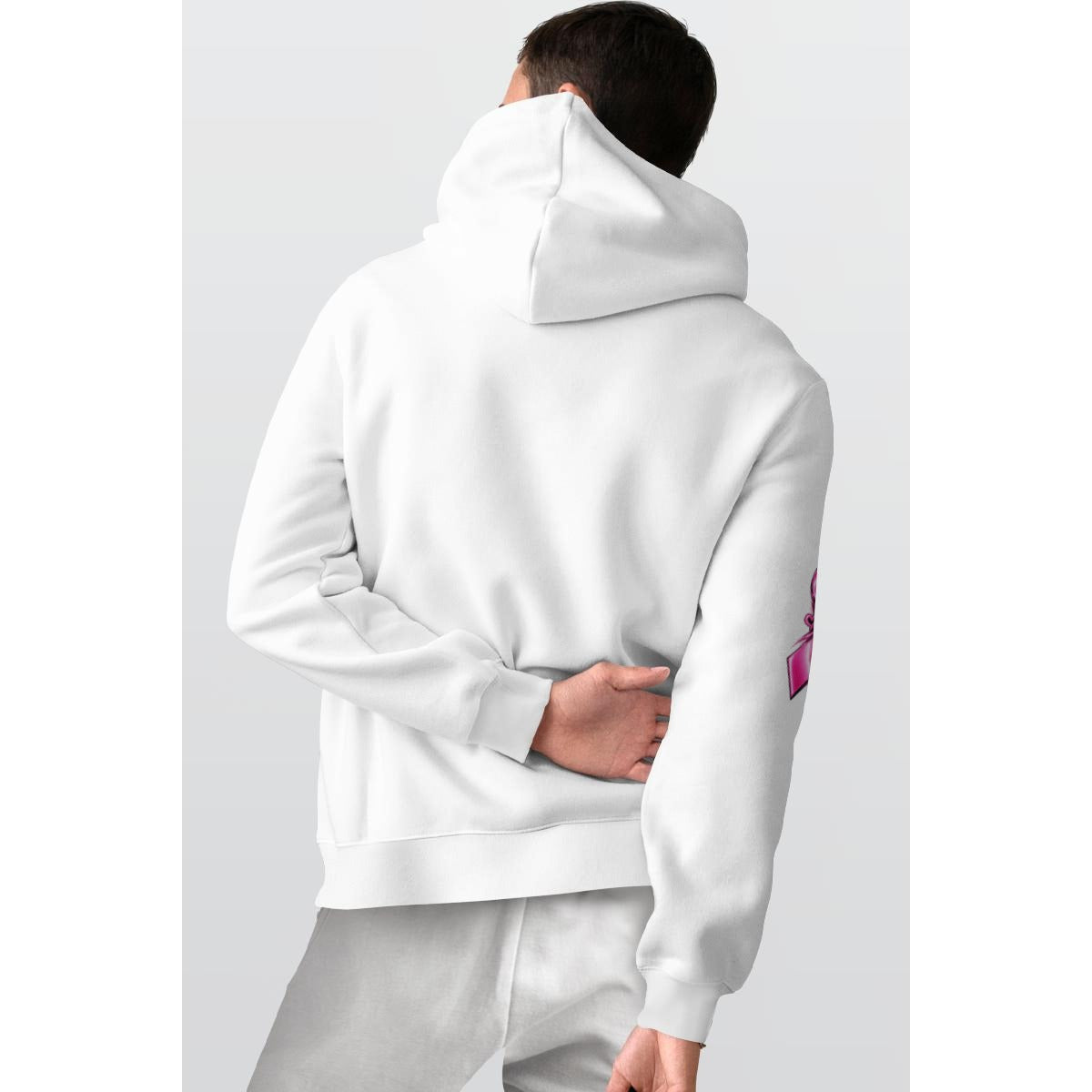 Fight Like A Girl Hope Strength Courage Hoodie- White