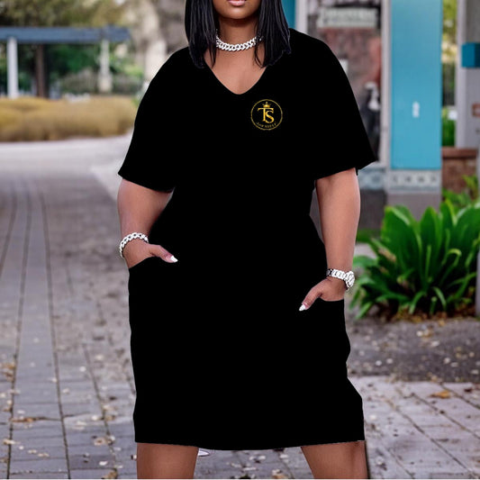 Top Shelf After Hours | Midnight V-Neck Dress