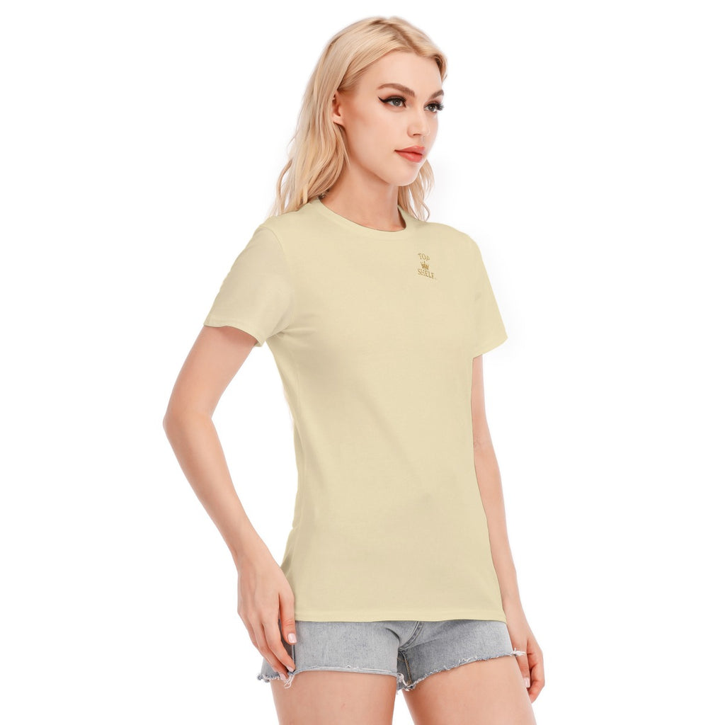 All-Over Print Women's Round Neck T-Shirt | 190GSM Cotton