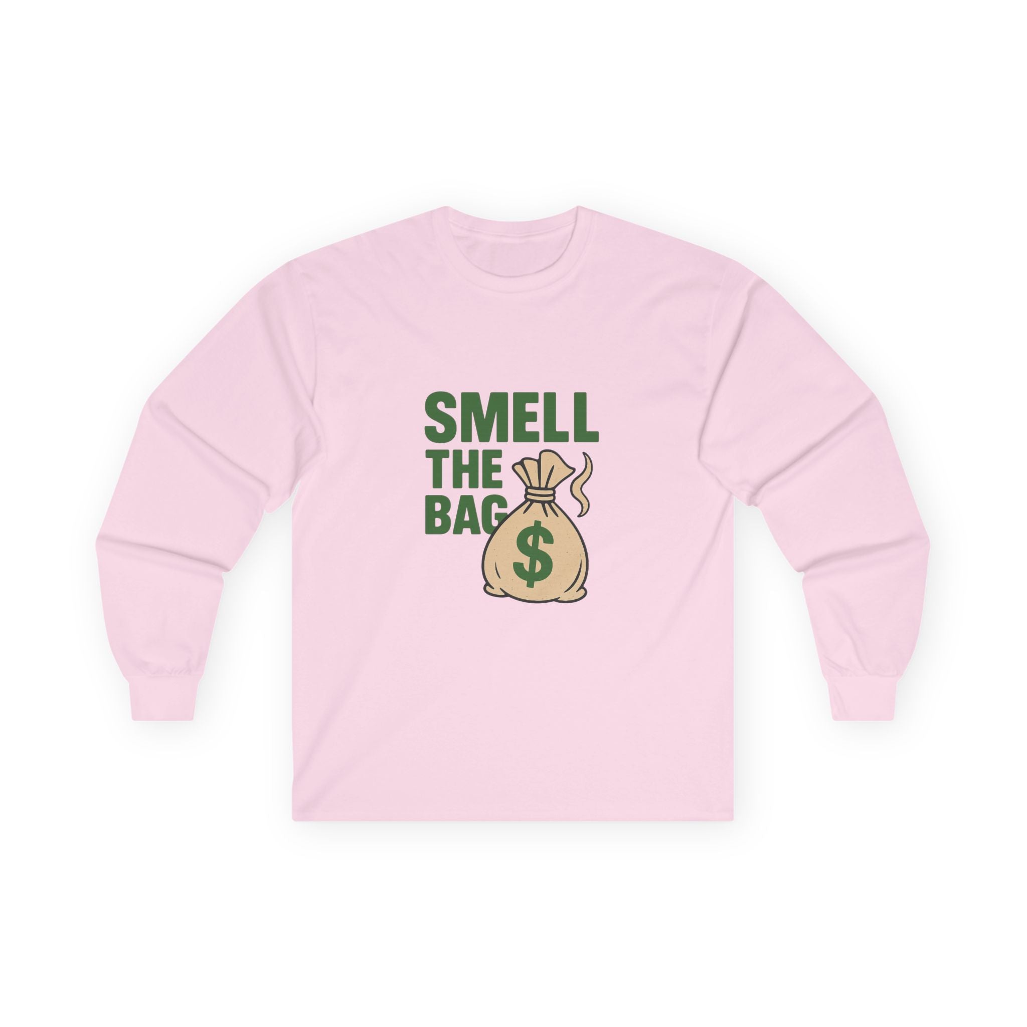 Funny Money-Themed Unisex Long Sleeve Tee - Perfect for Gifting, Birthday Celebrations, Humor, Casual Wear, Gift for Him and Her