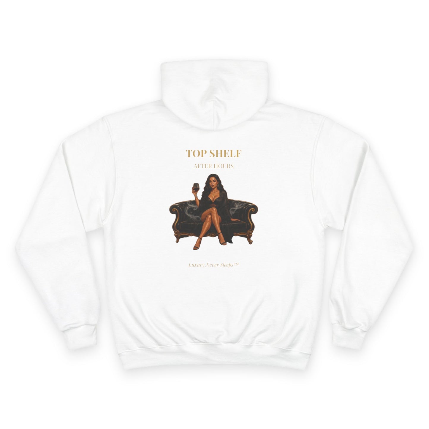 Top Shelf Hoodie — "Top Shelf After Hours" Graphic Champion Hoodie