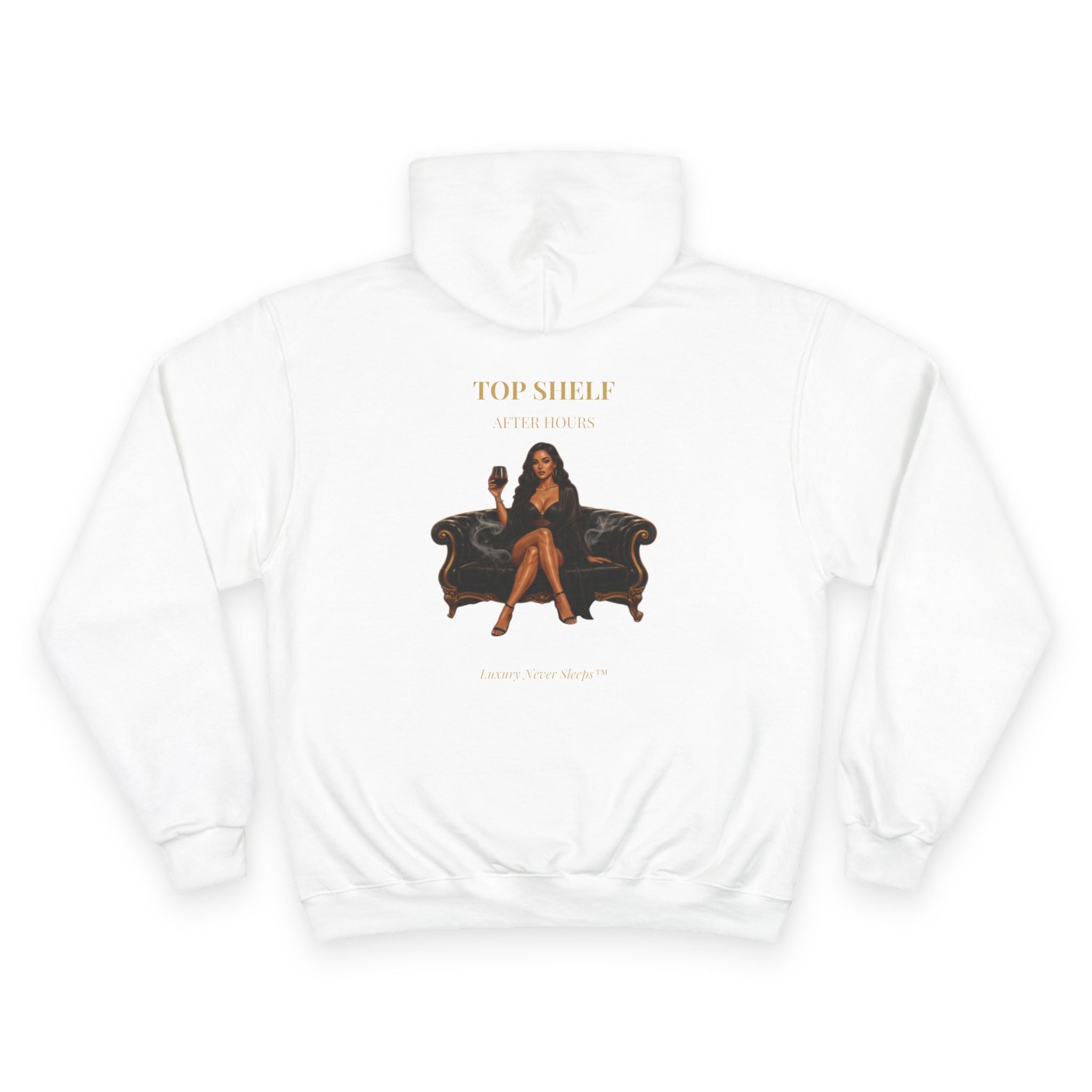Top Shelf Hoodie — "Top Shelf After Hours" Graphic Champion Hoodie