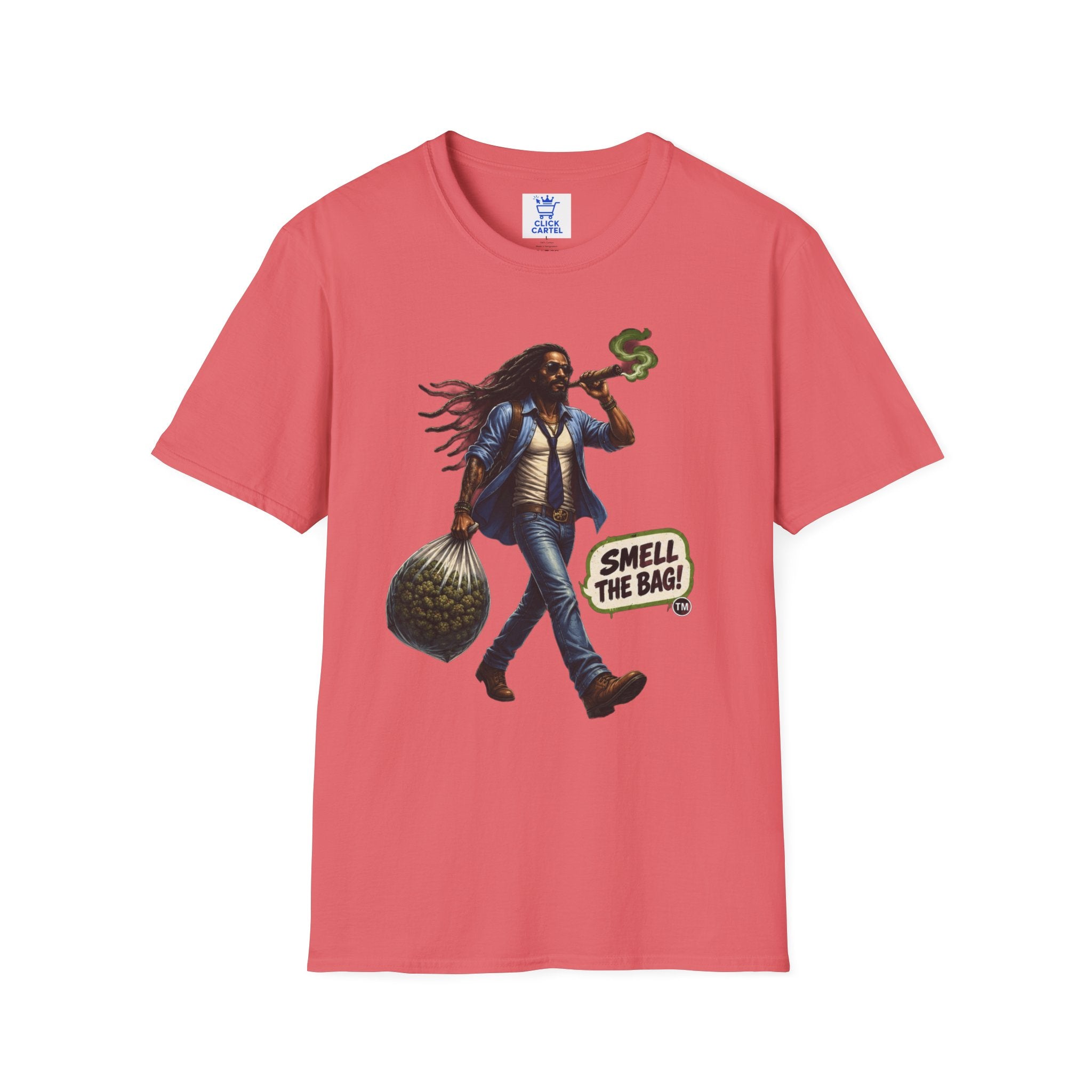 Smell the Bag Tee - Unisex Softstyle T-Shirt for Music Lovers, Festival Attire, Vintage Vibes, Casual Wear, Gift for Friends