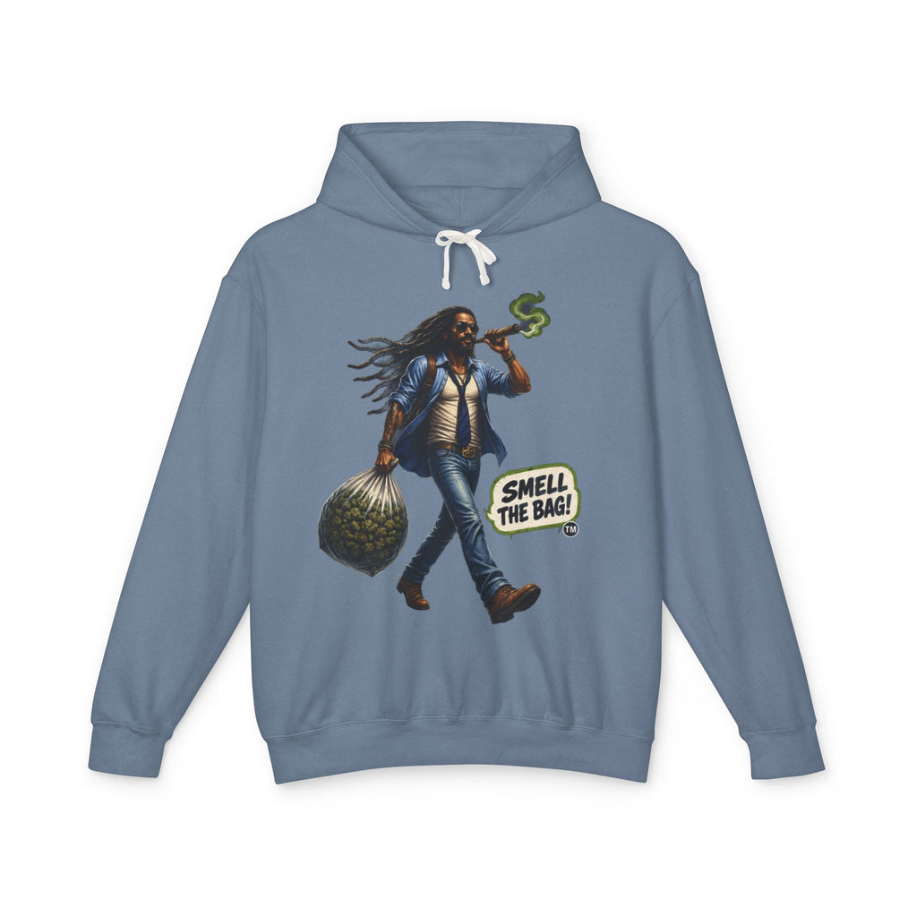 Smell The Bag Hoodie — Retro Dreadlocked Character Graphic Sweatshirt