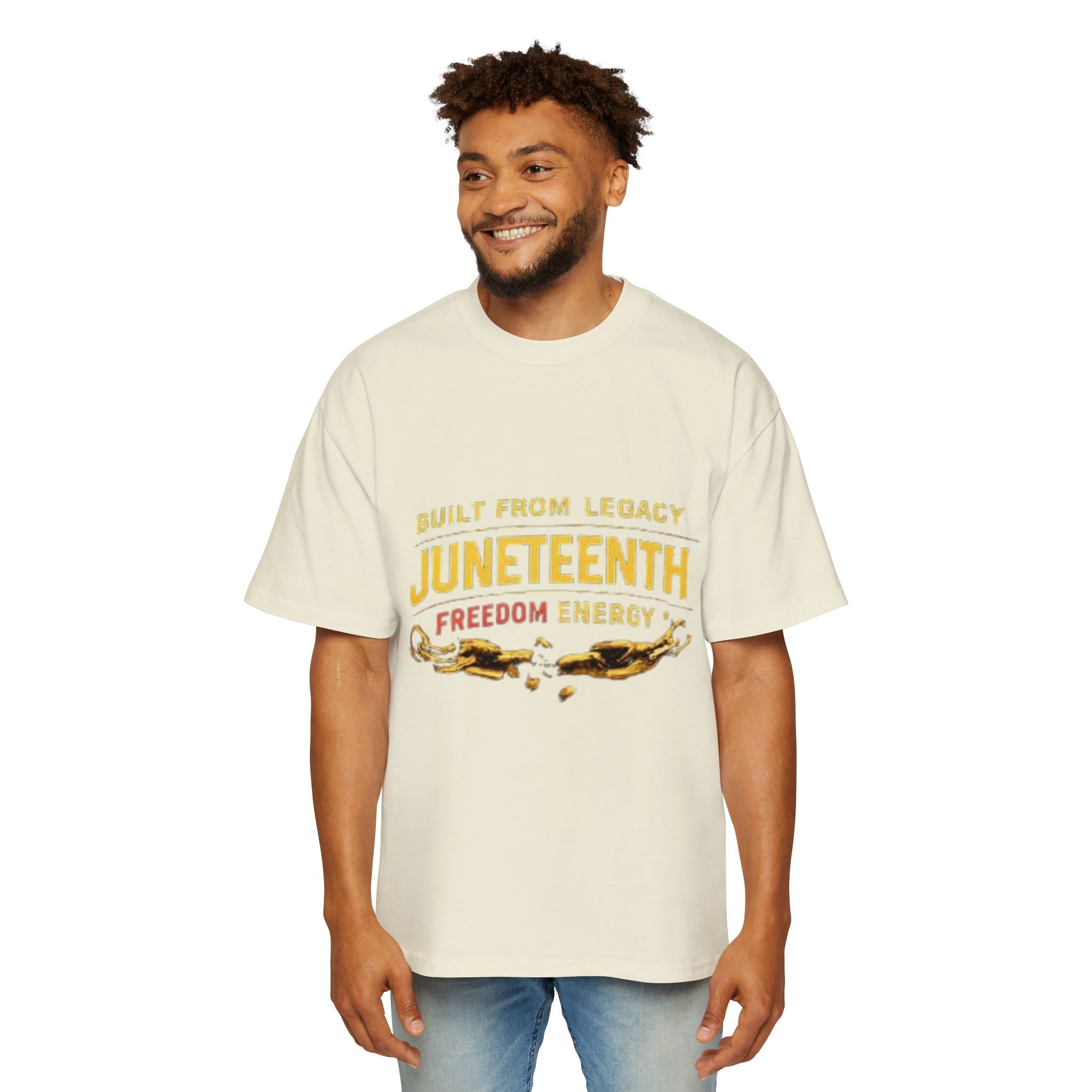 Juneteenth Freedom Energy T-Shirt — "Built From Legacy" Mens Oversized Tee