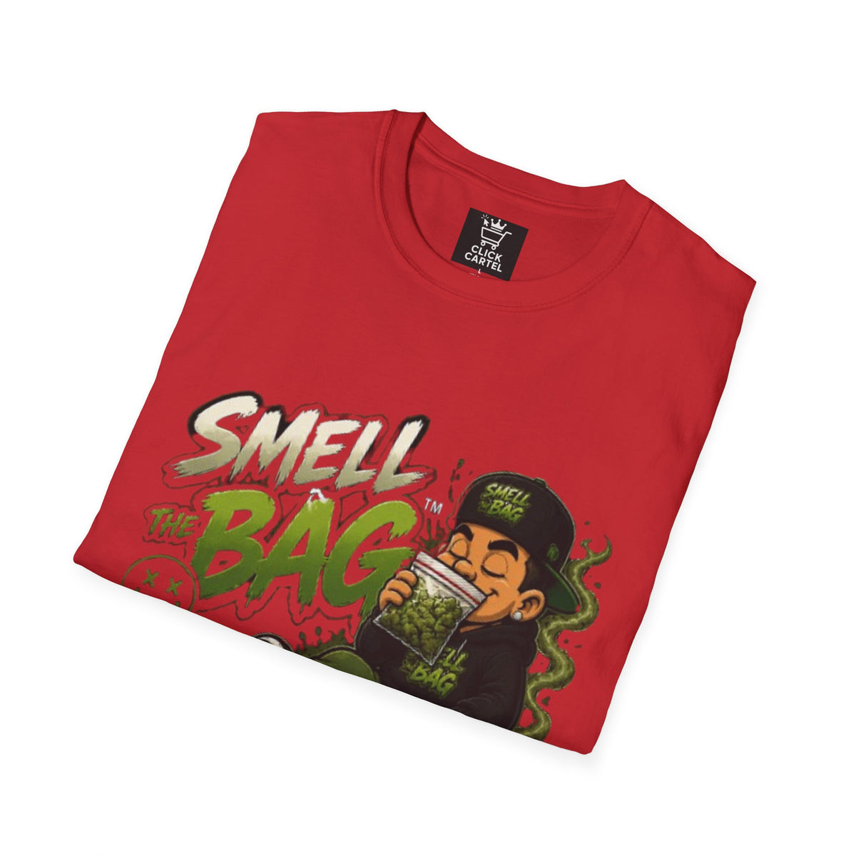 Smell The Bag T-Shirt – Funny Stoner Toon Graphic Tee