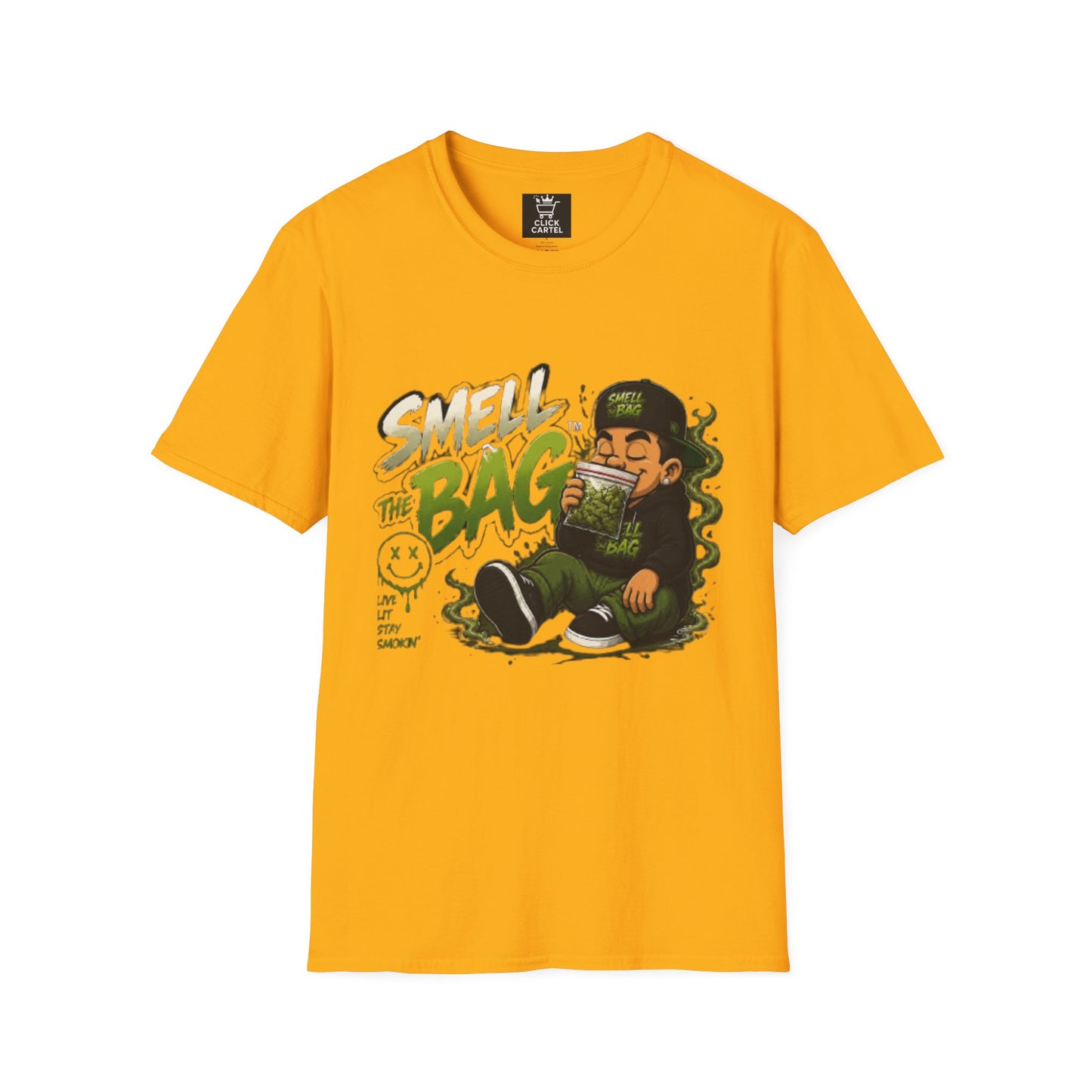 Smell The Bag T-Shirt – Funny Stoner Toon Graphic Tee