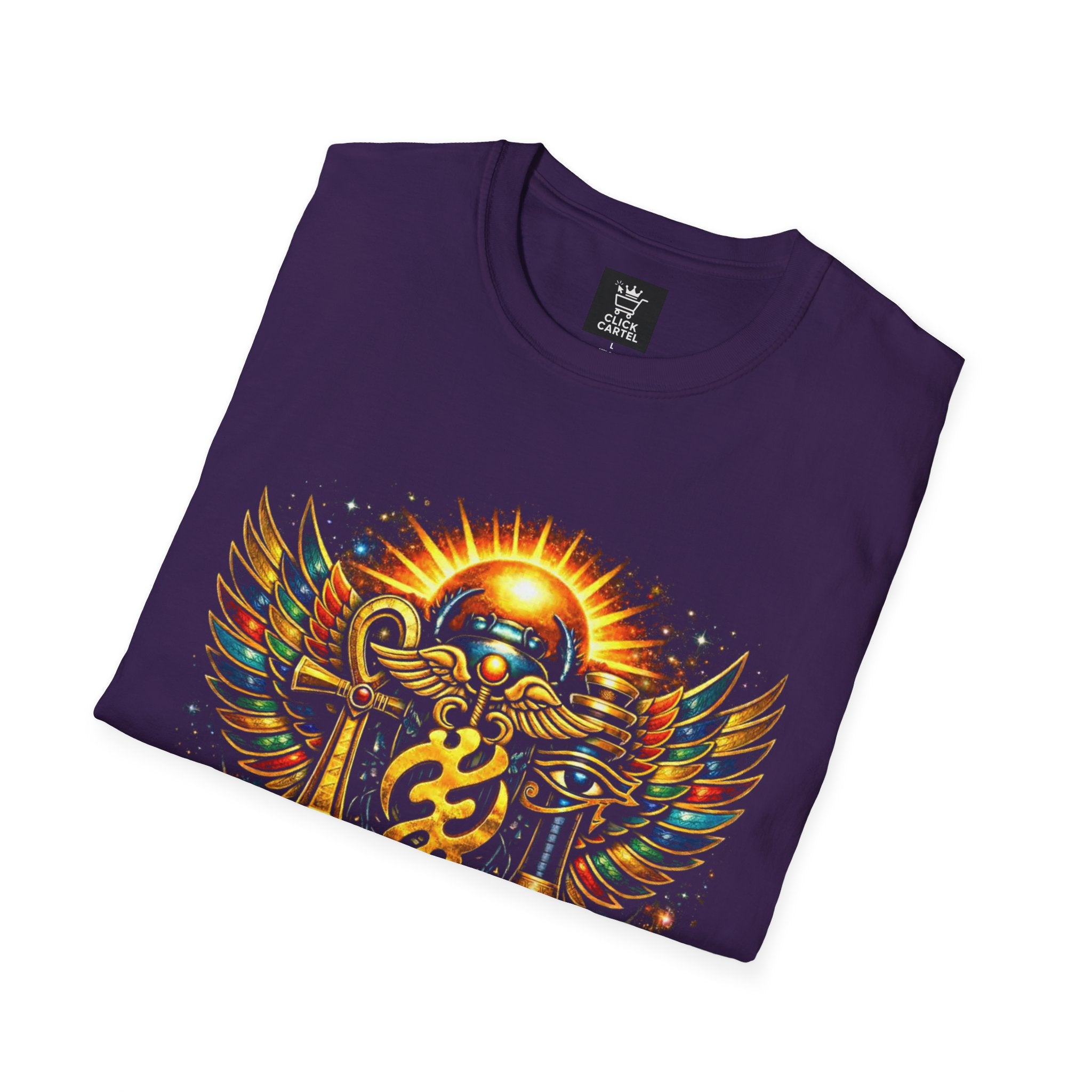 Ankh Anubis Egyptian Sun Winged Symbol T-Shirt