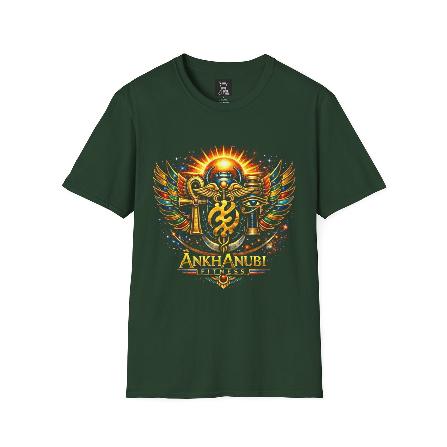 Ankh Anubis Egyptian Sun Winged Symbol T-Shirt