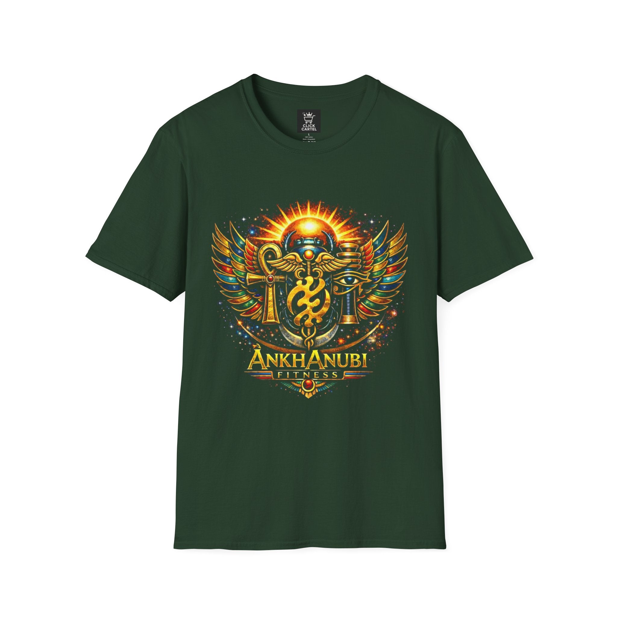 Ankh Anubis Egyptian Sun Winged Symbol T-Shirt