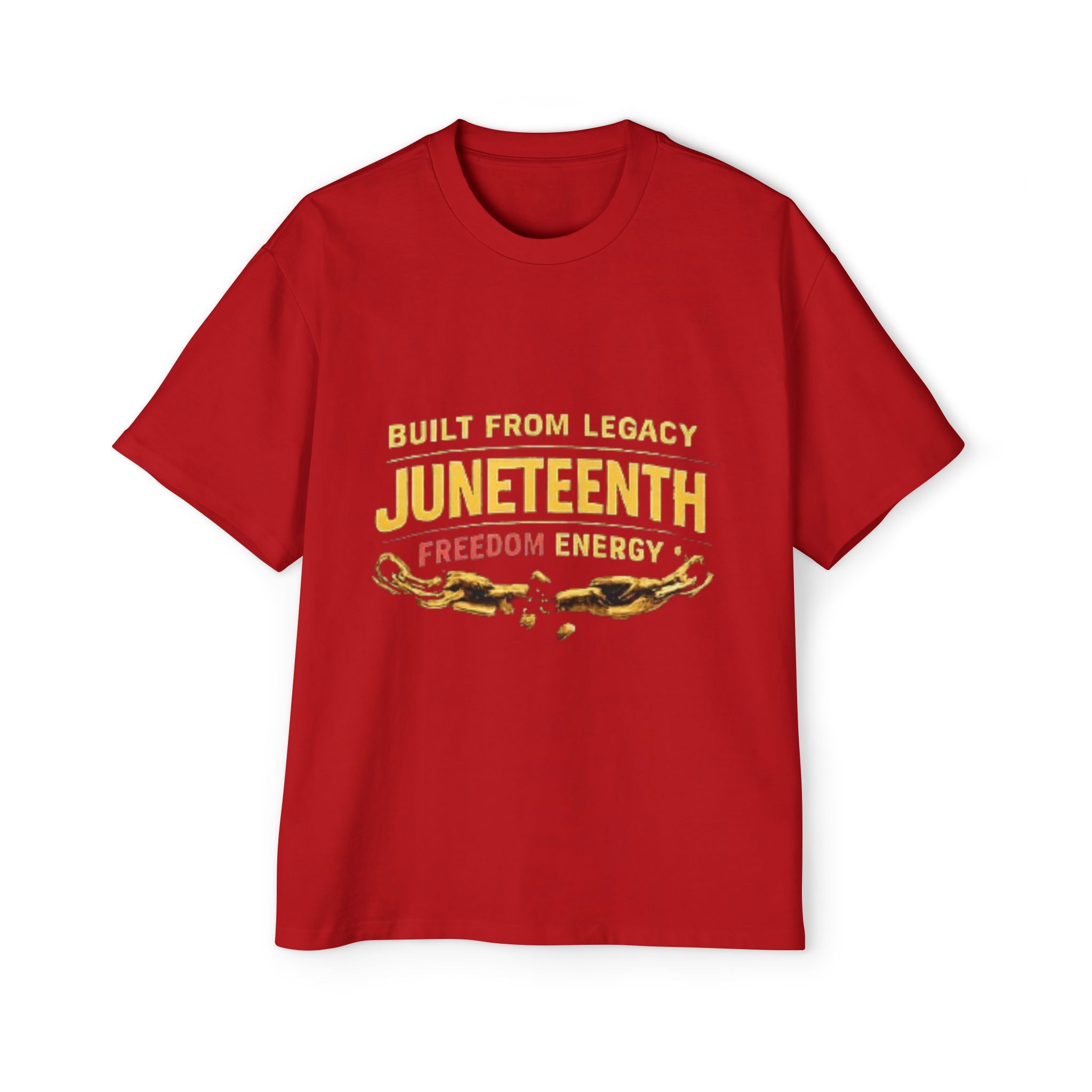 Juneteenth Freedom Energy T-Shirt — "Built From Legacy" Mens Oversized Tee