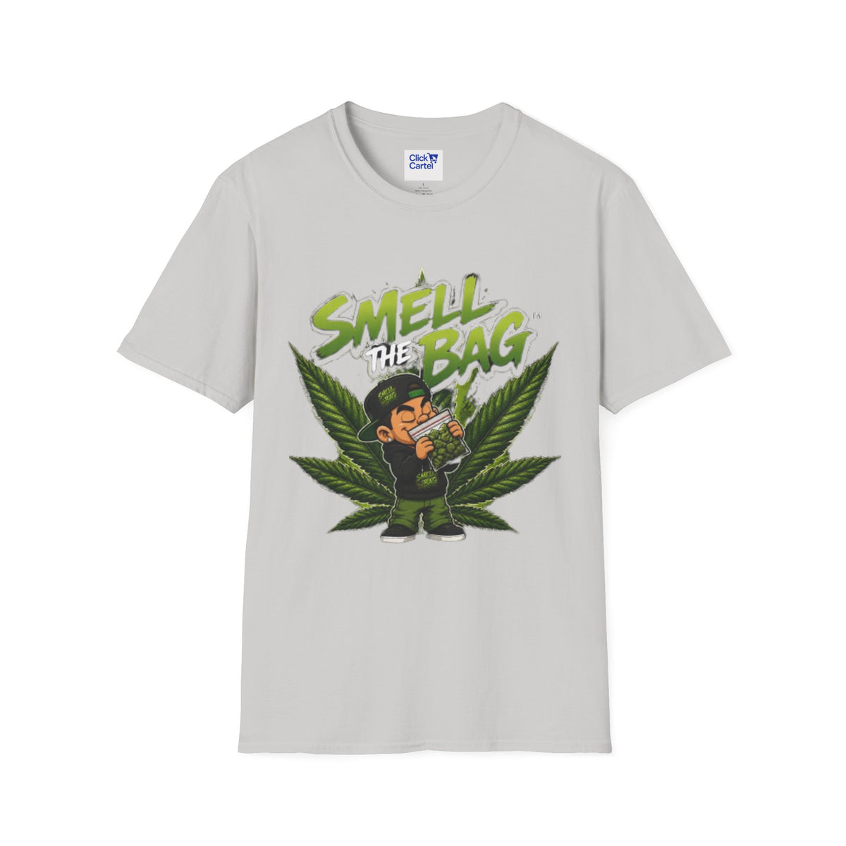 Smell the Bag | Cannabis Leaf & Stoner Toon Tee