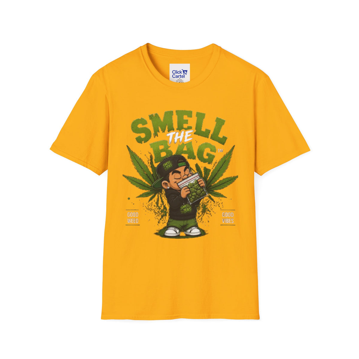 Smell The Bag T-Shirt – Funny Stoner Toon Graphic Tee