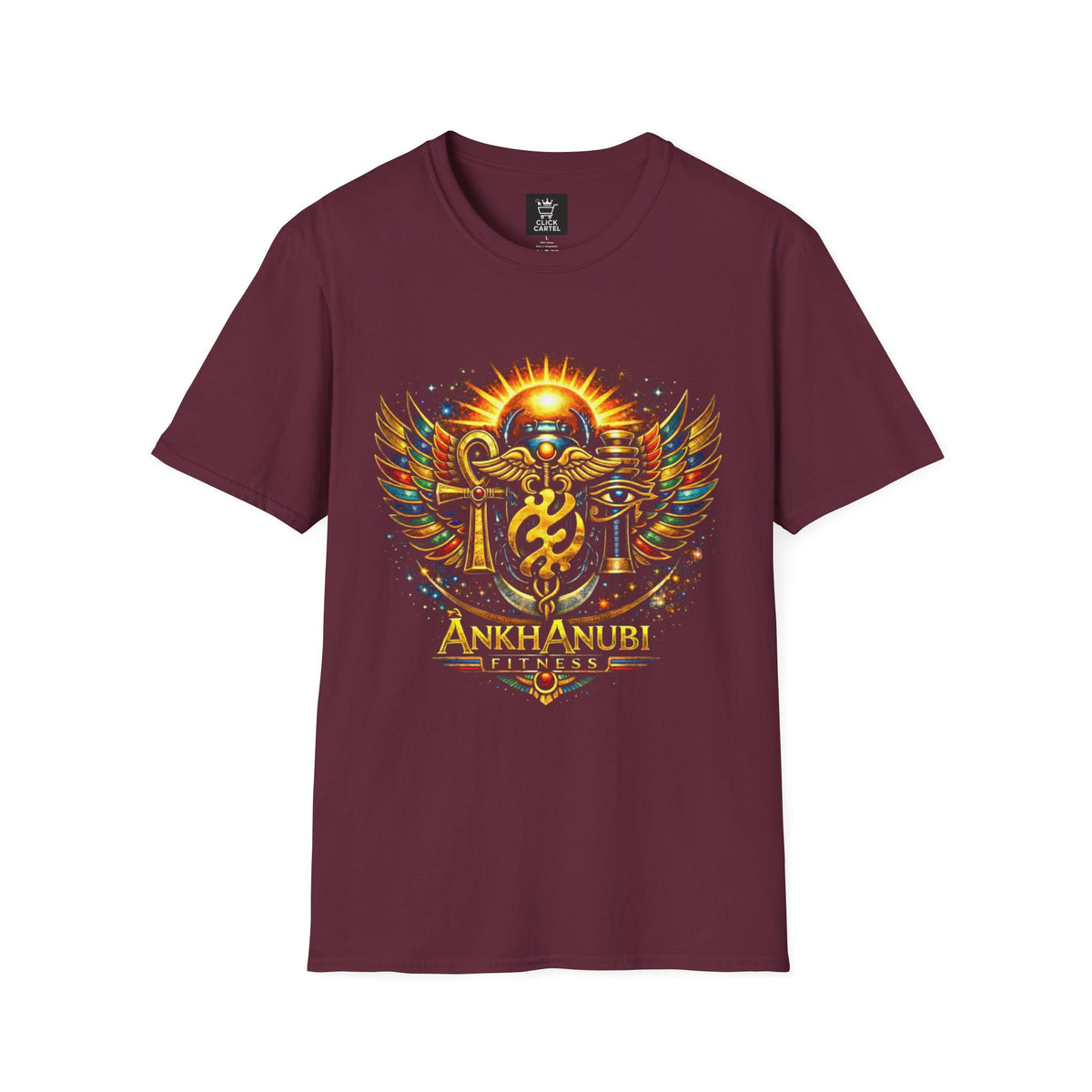 Ankh Anubis Egyptian Sun Winged Symbol T-Shirt