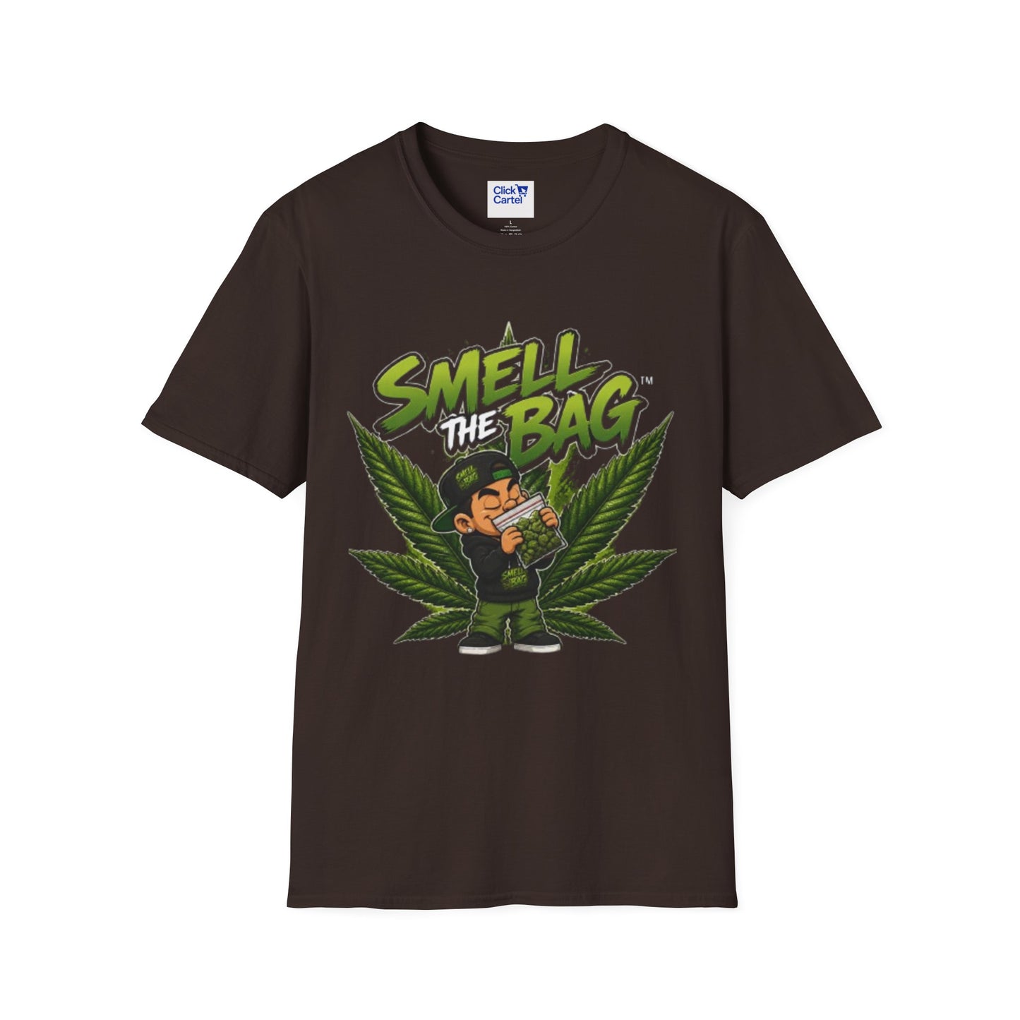 Smell the Bag | Cannabis Leaf & Stoner Toon Tee