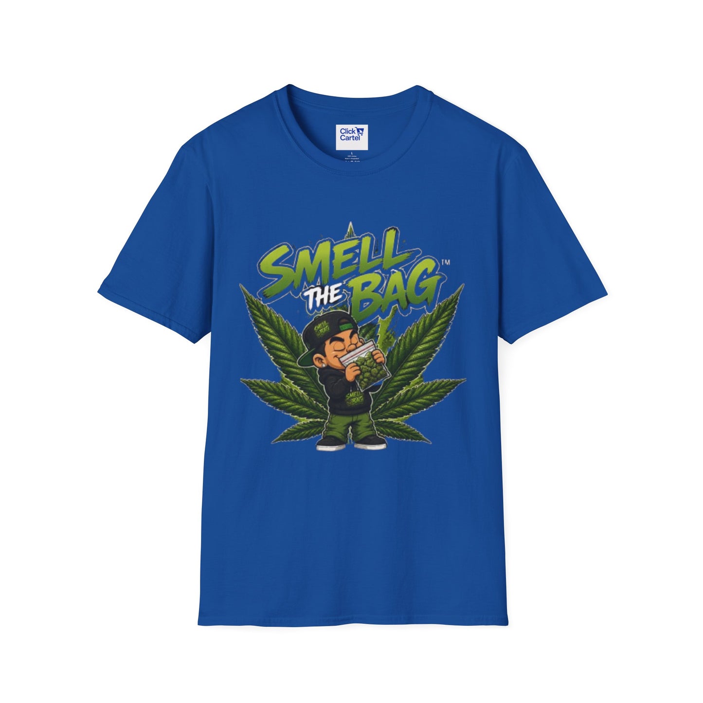 Smell the Bag | Cannabis Leaf & Stoner Toon Tee