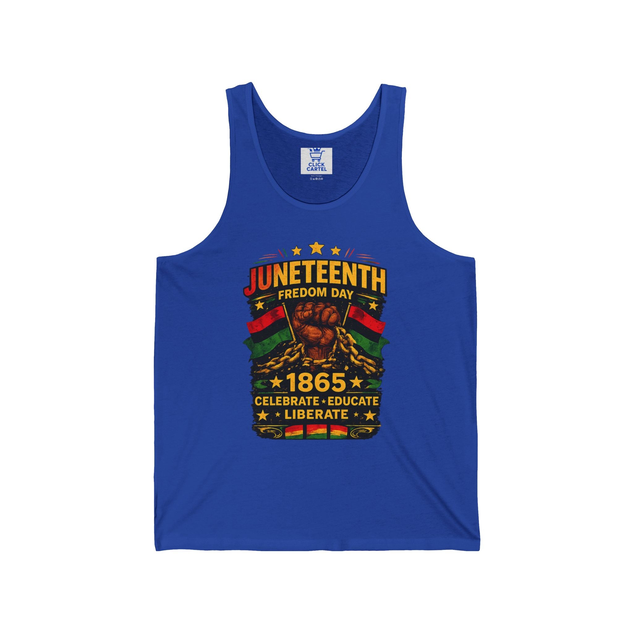 Juneteenth Freedom Day Tank Top – "Juneteenth 1865: Celebrate • Educate • Liberate"