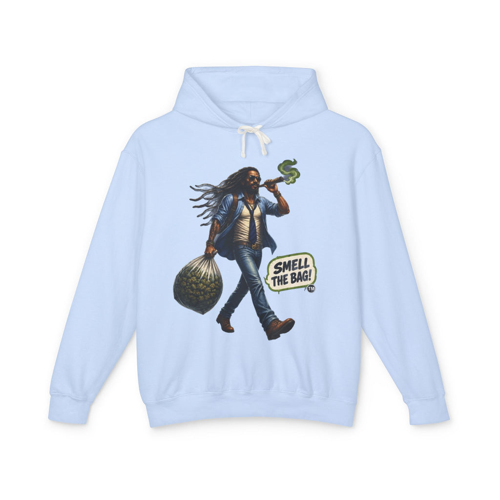 Smell The Bag Hoodie — Retro Dreadlocked Character Graphic Sweatshirt