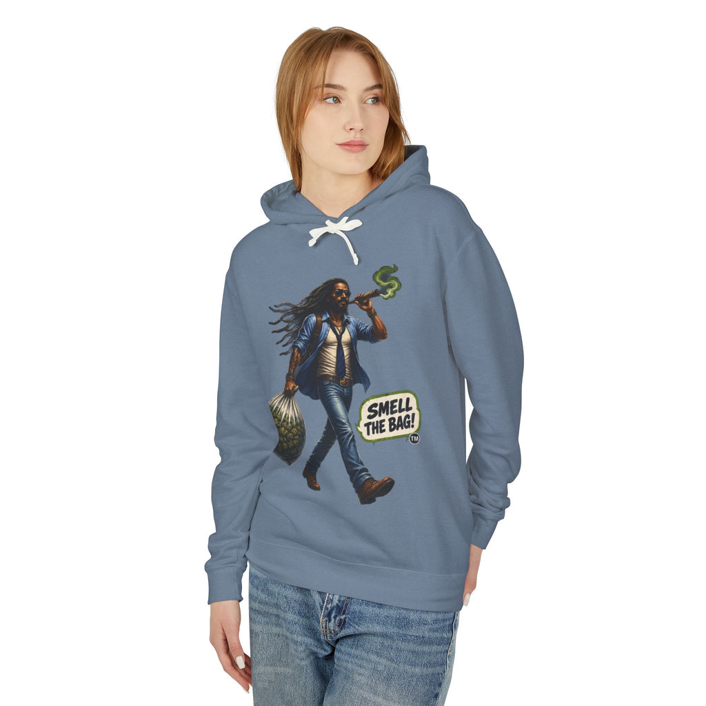 Smell The Bag Hoodie — Retro Dreadlocked Character Graphic Sweatshirt