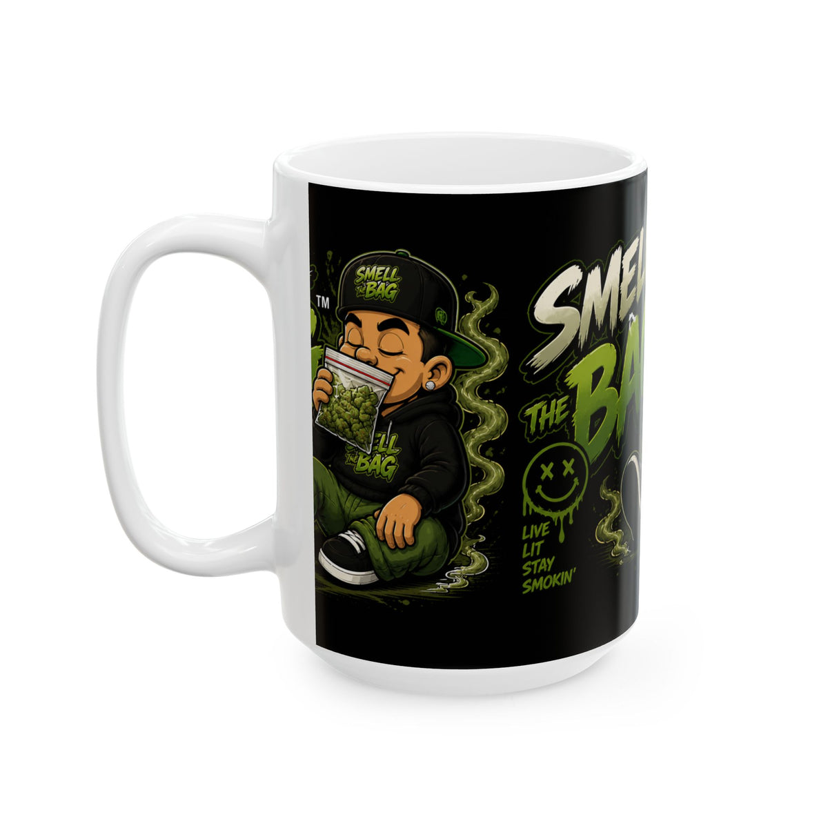 Smell The Bag | Ceramic Funny Toon Coffee Cup (11oz & 15oz)