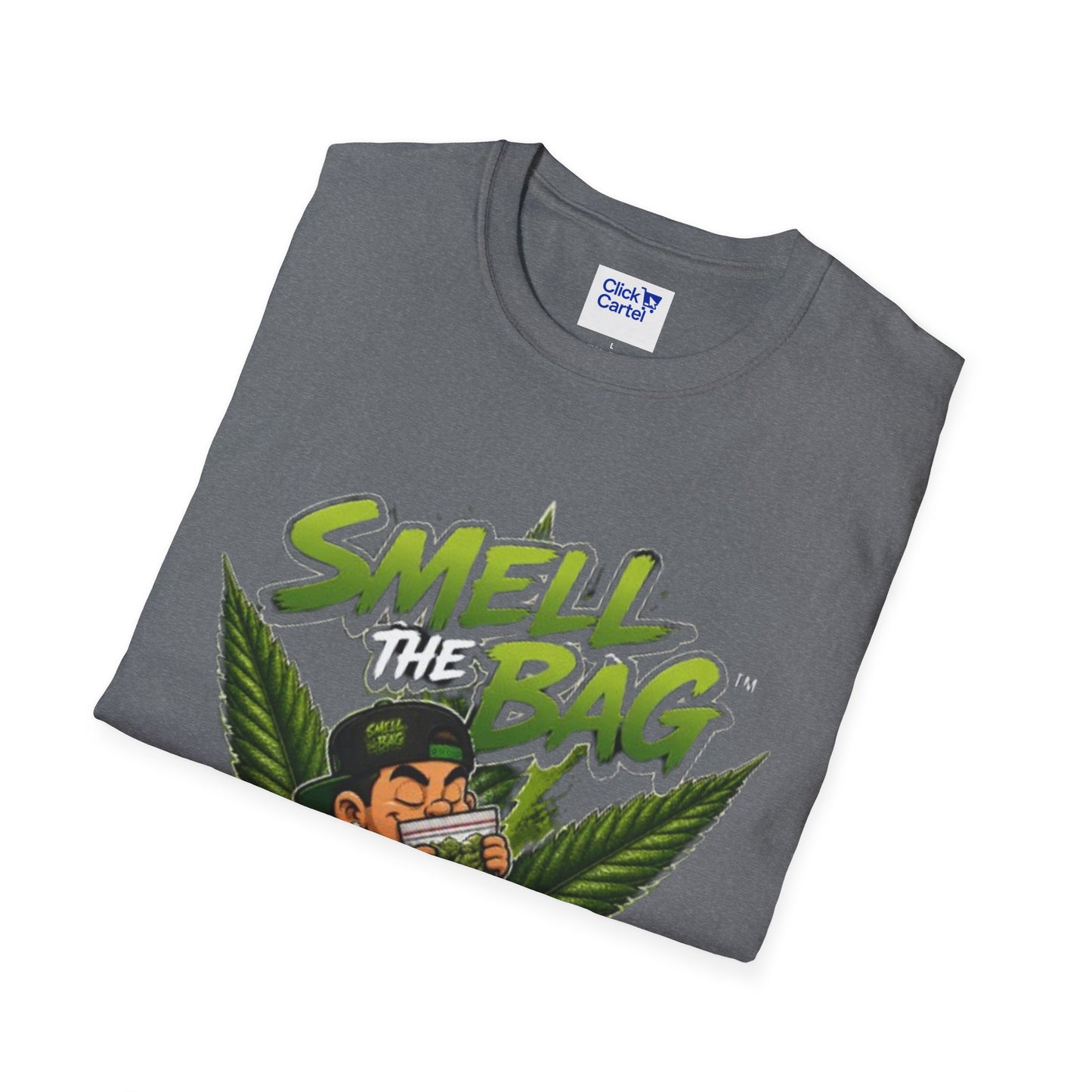 Smell the Bag | Cannabis Leaf & Stoner Toon Tee