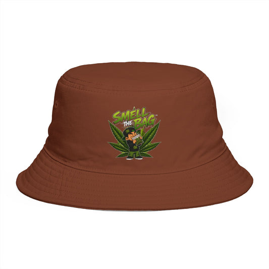 Smell the Bag| Bucket Cannabis Funny Toon Leaf Hat