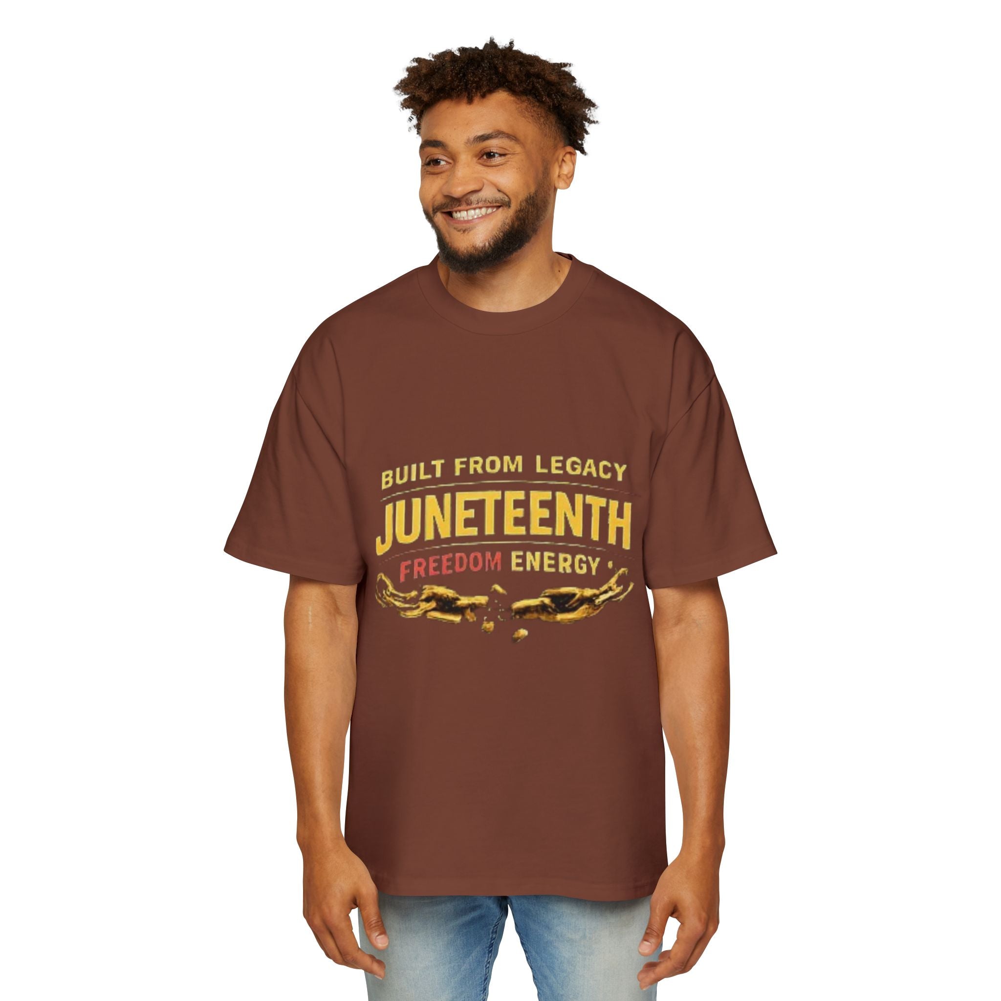 Juneteenth Freedom Energy T-Shirt — "Built From Legacy" Mens Oversized Tee