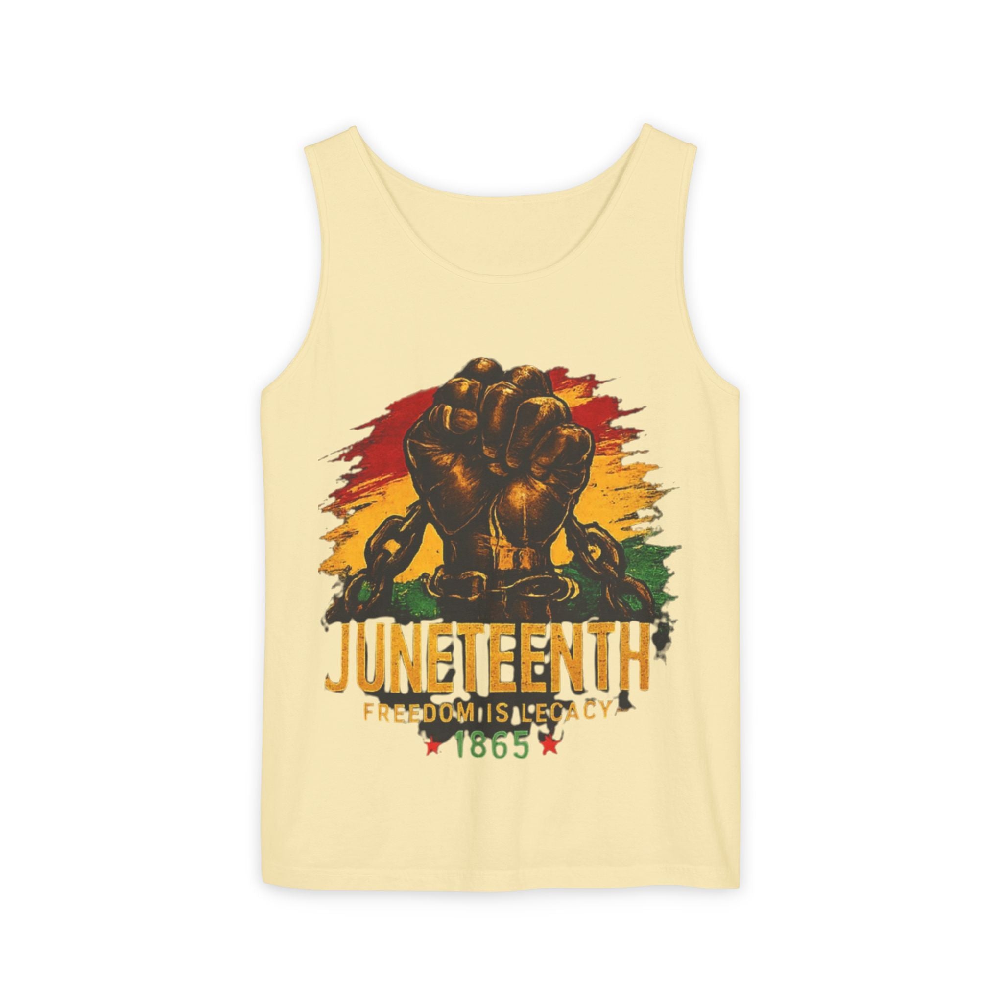 Juneteenth Freedom Fist Tank Top — Juneteenth 1865 Celebration Shirt