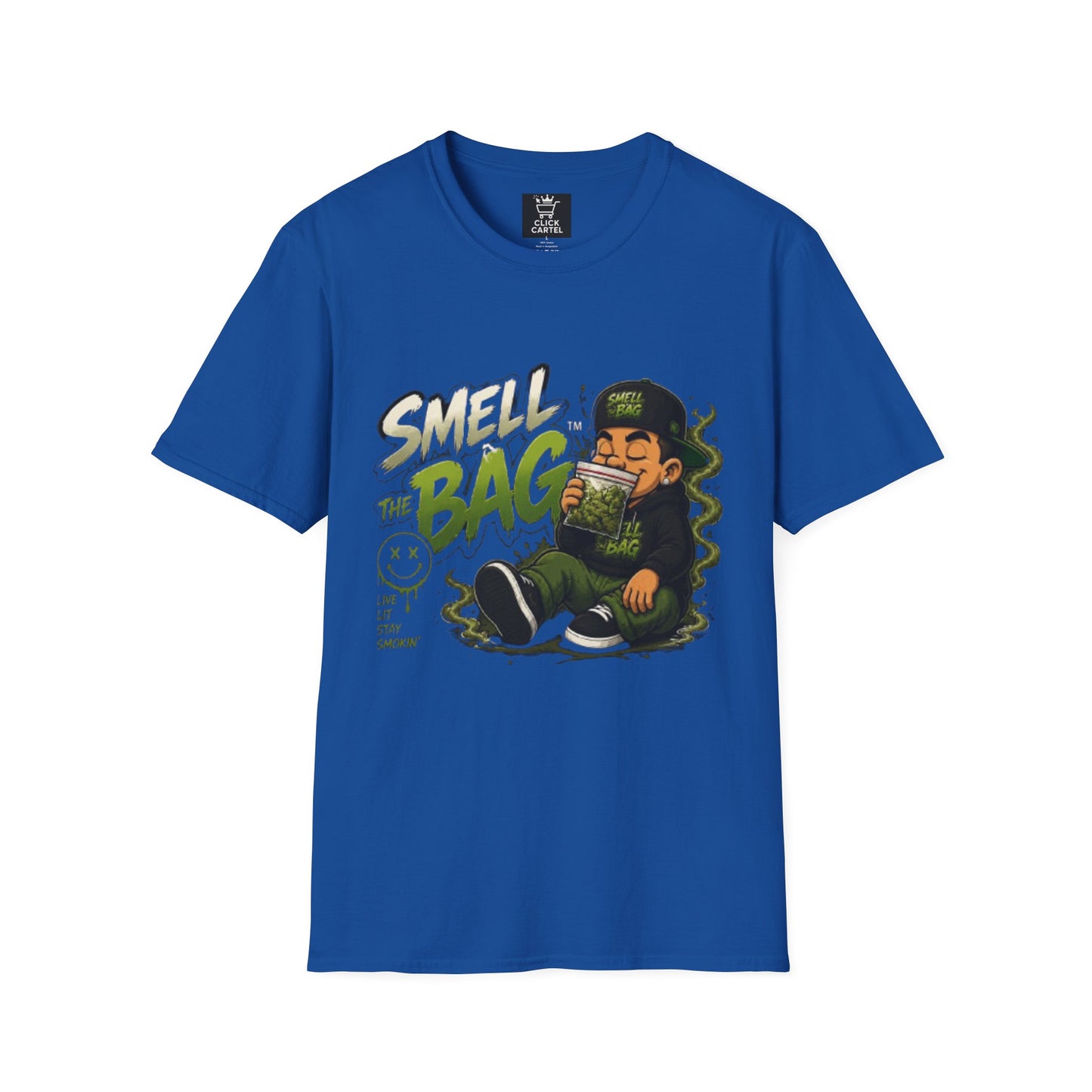 Smell The Bag T-Shirt – Funny Stoner Toon Graphic Tee