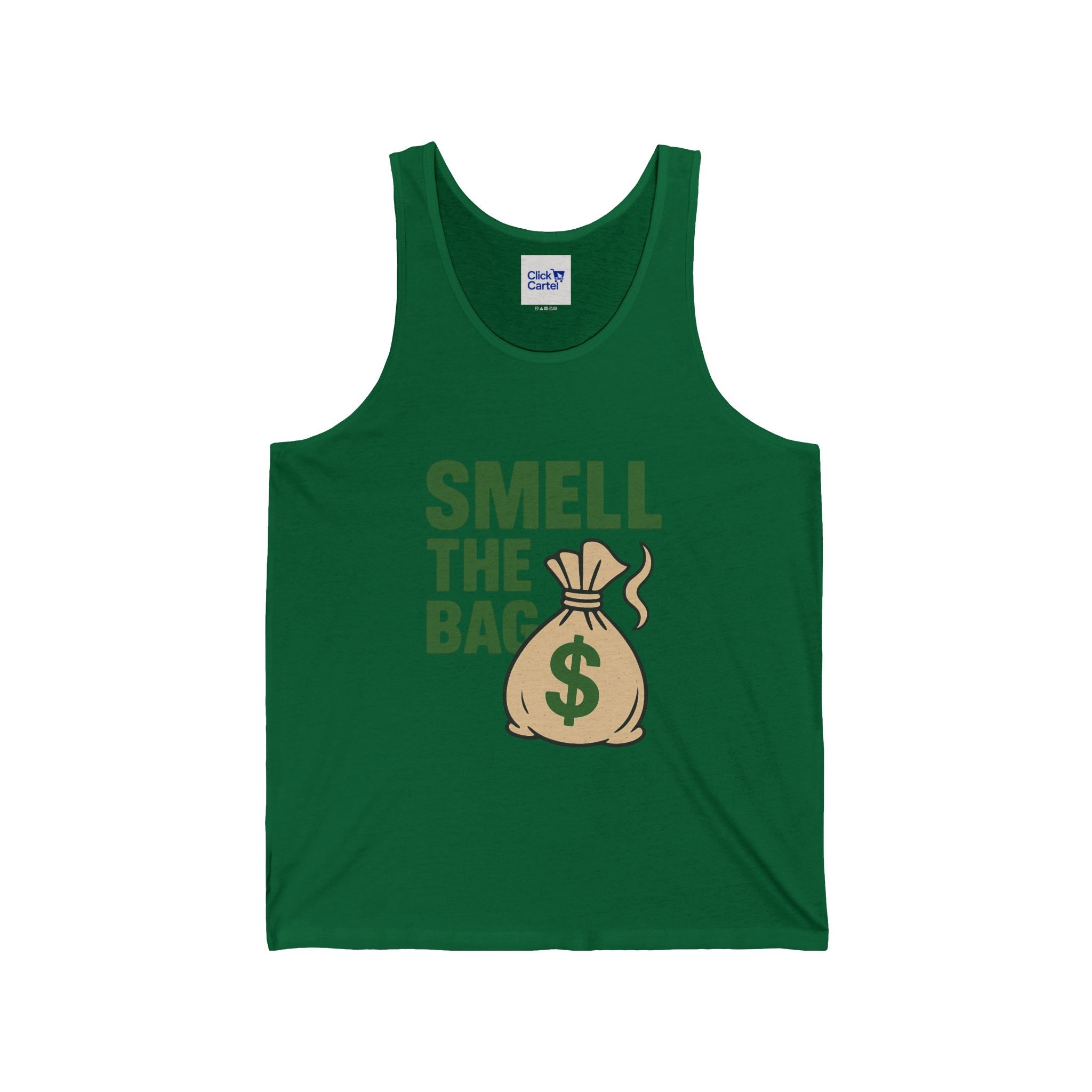 Smell The Bag Tank Top — Funny Money Bag Graphic Sleeveless Shirt
