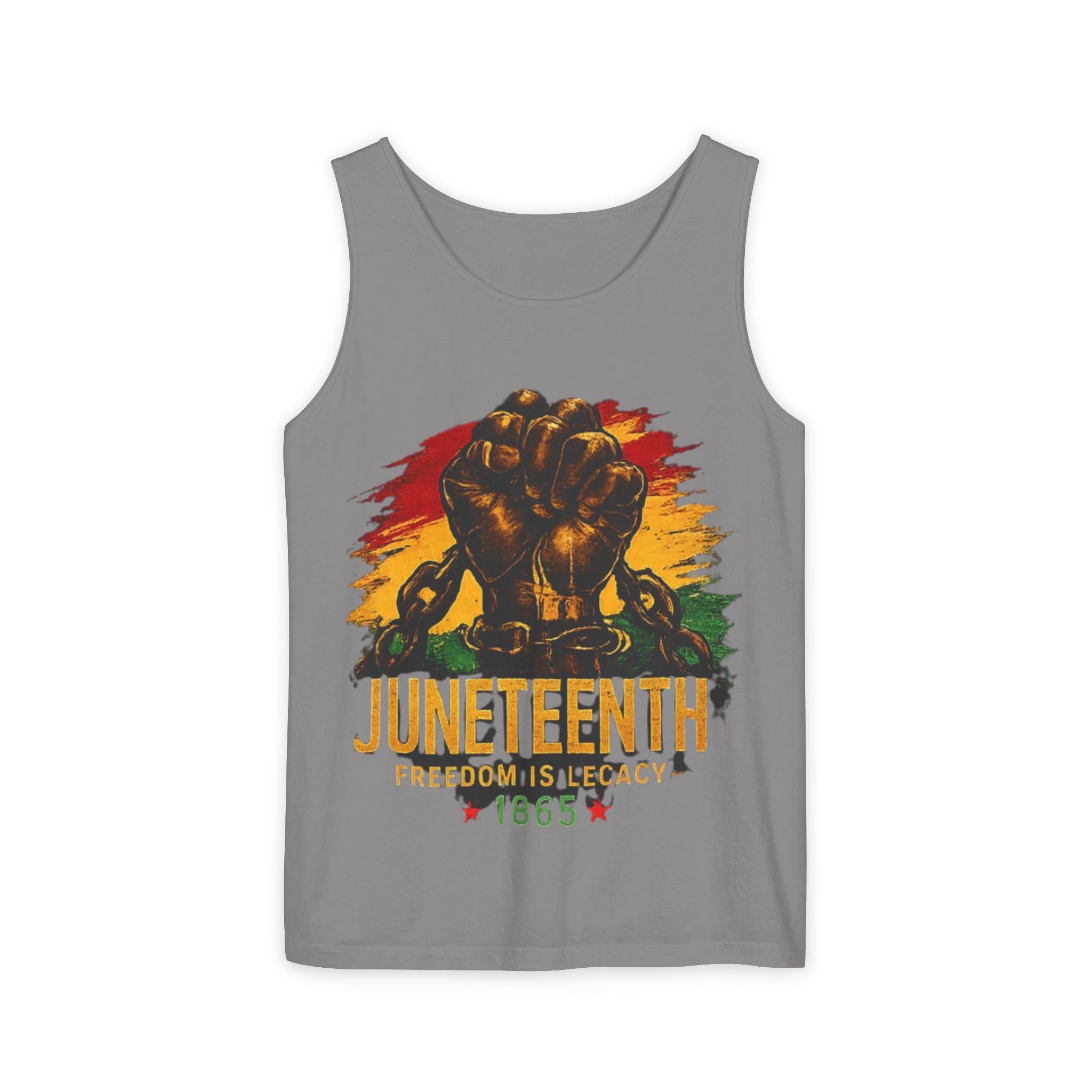 Juneteenth Freedom Fist Tank Top — Juneteenth 1865 Celebration Shirt