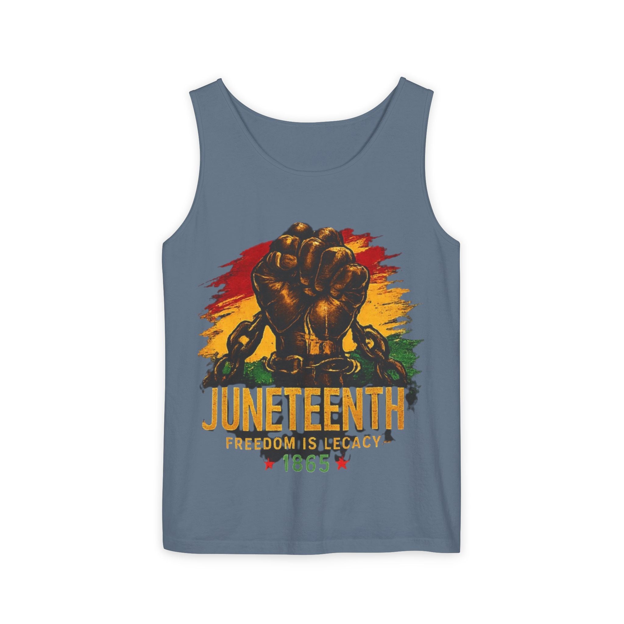 Juneteenth Freedom Fist Tank Top — Juneteenth 1865 Celebration Shirt