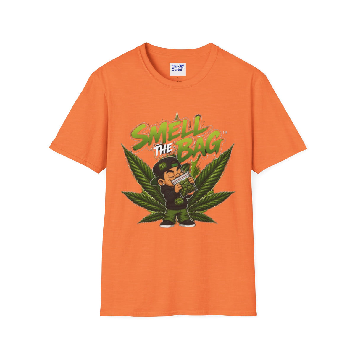 Smell the Bag | Cannabis Leaf & Stoner Toon Tee