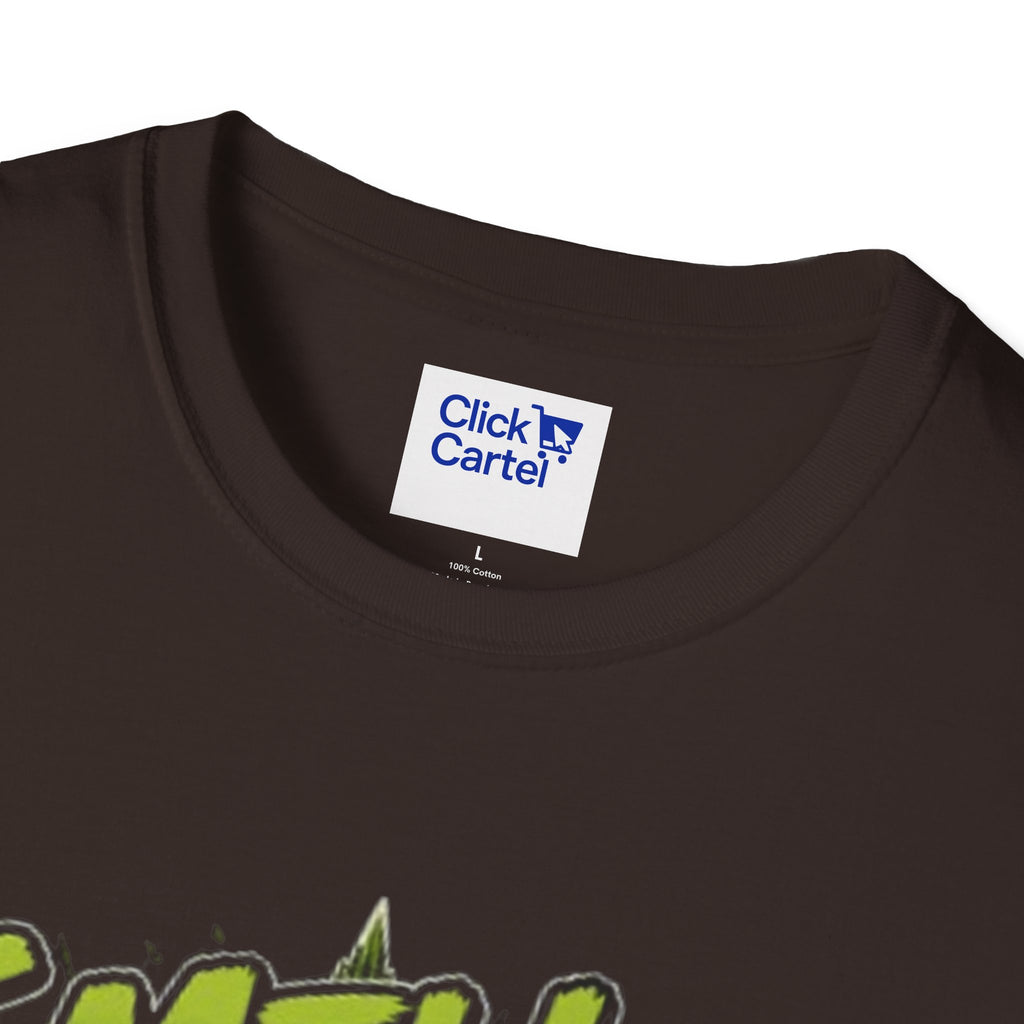 Smell the Bag Graphic T-Shirt – Cannabis Leaf & Stoner Cartoon Design