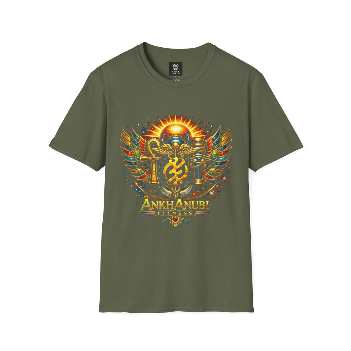 Ankh Anubis Egyptian Sun Winged Symbol T-Shirt
