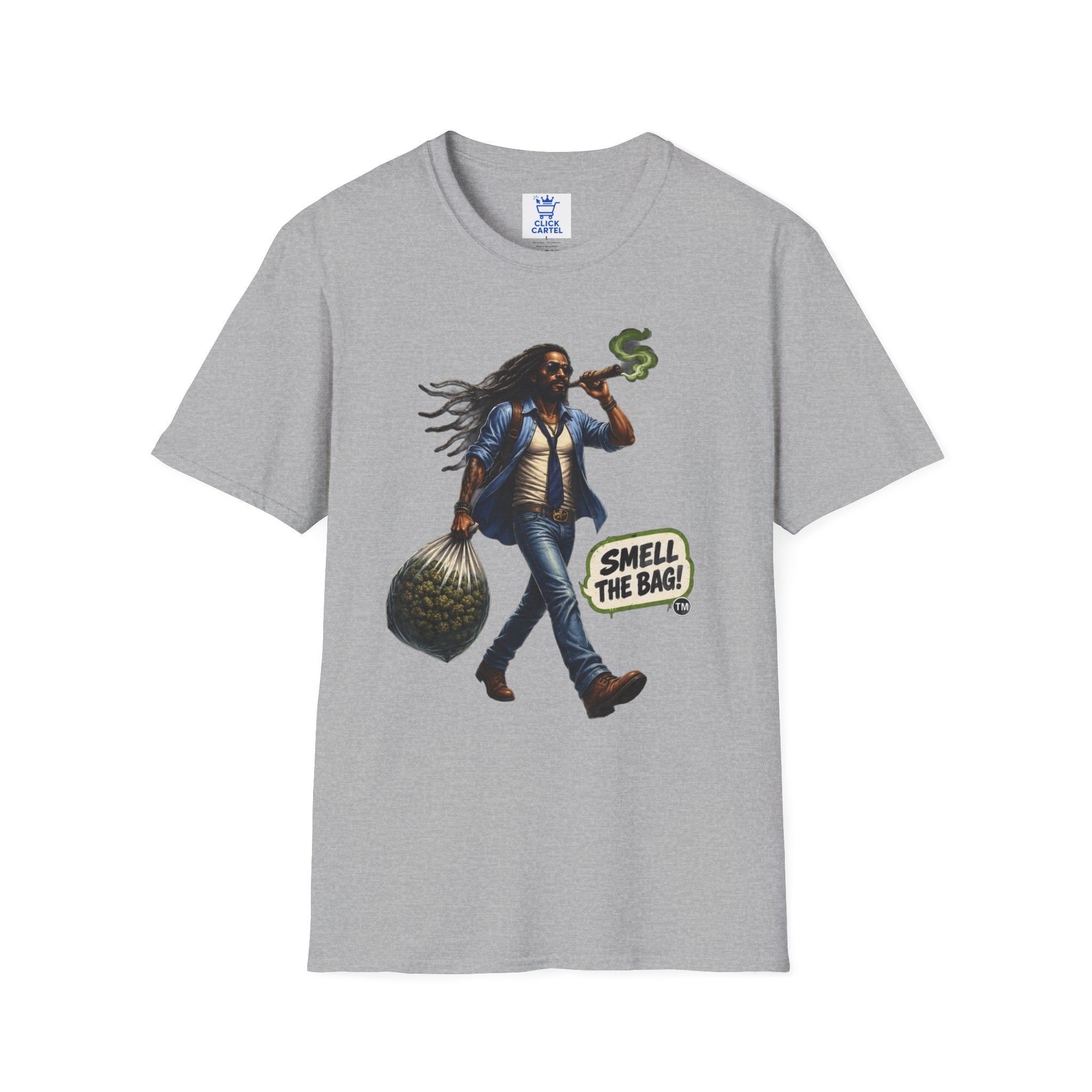 Smell the Bag Tee - Unisex Softstyle T-Shirt for Music Lovers, Festival Attire, Vintage Vibes, Casual Wear, Gift for Friends