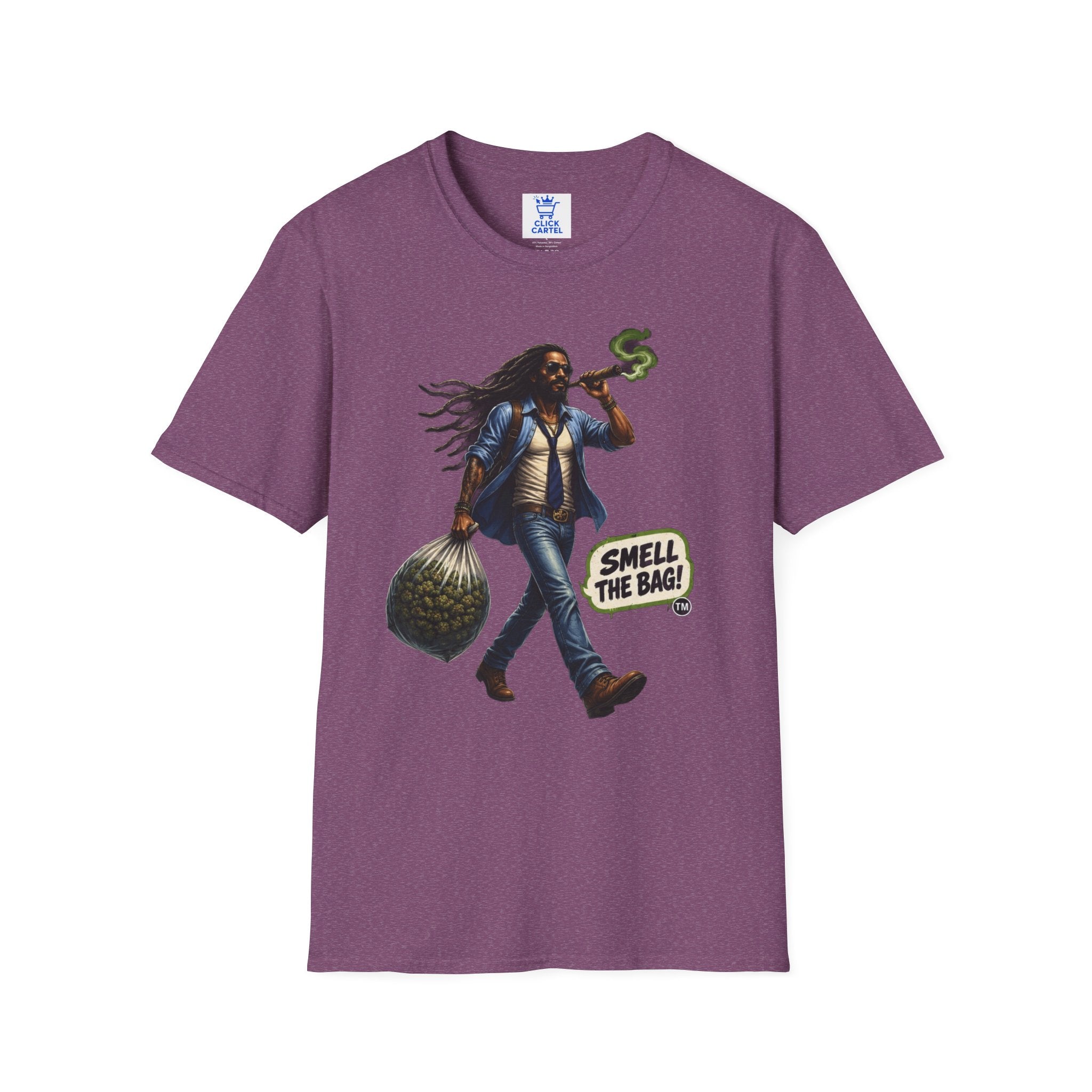 Smell the Bag Tee - Unisex Softstyle T-Shirt for Music Lovers, Festival Attire, Vintage Vibes, Casual Wear, Gift for Friends