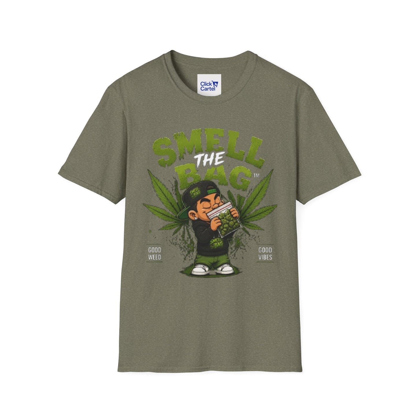 Smell The Bag T-Shirt – Funny Stoner Toon Graphic Tee