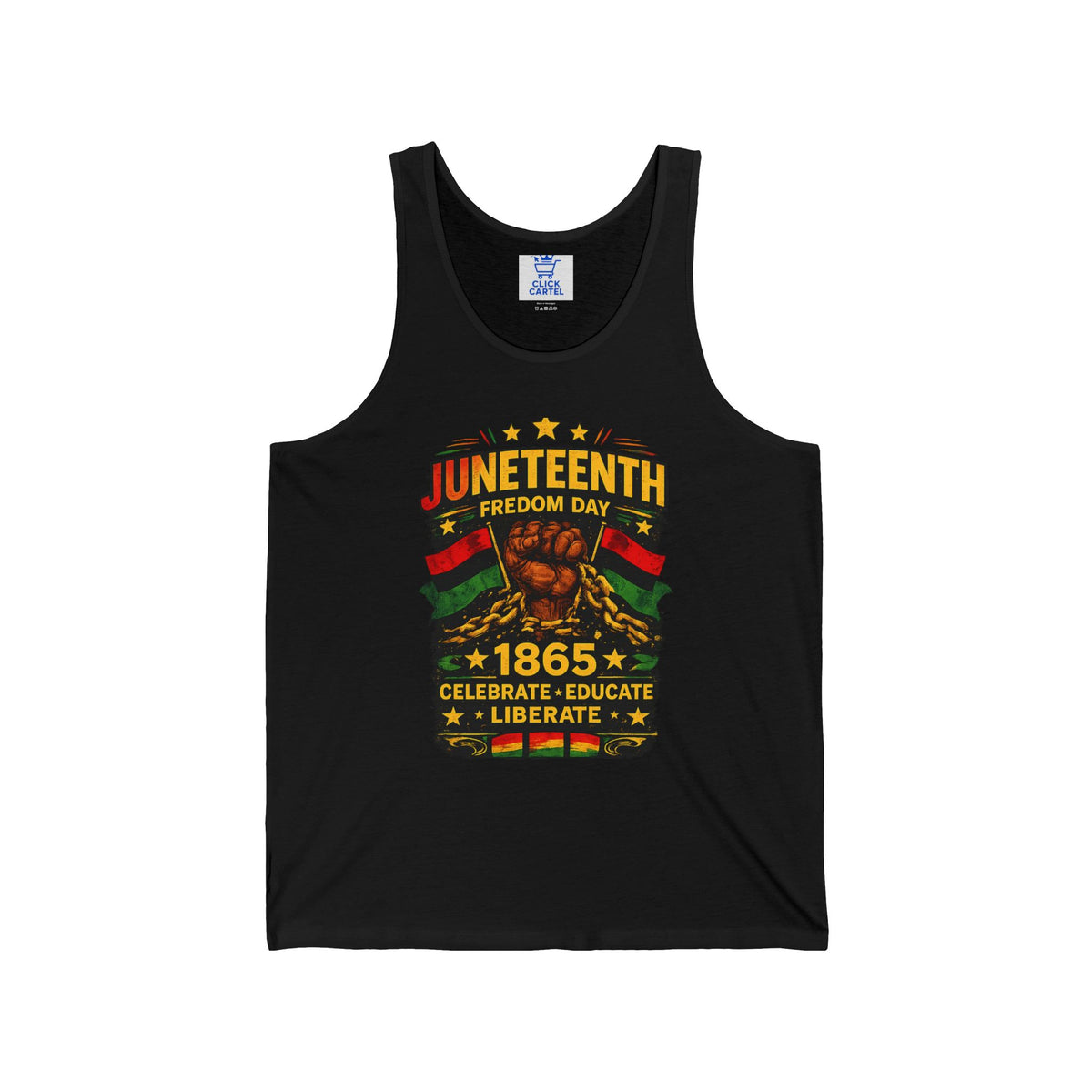 Juneteenth Freedom Day Tank Top – "Juneteenth 1865: Celebrate • Educate • Liberate"