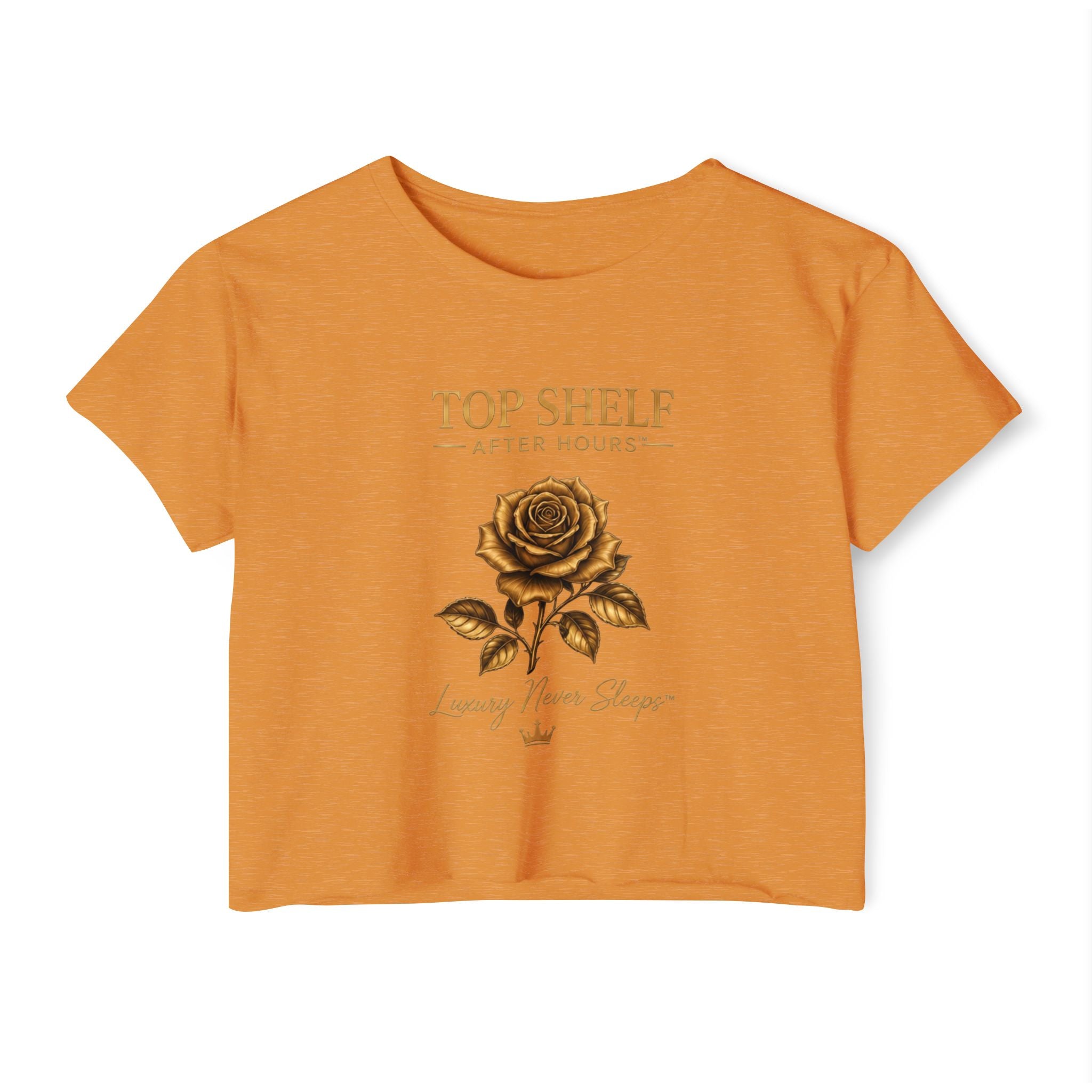 Top Shelf After Hours Rose Crop Top — Women’s Festival Graphic Tee