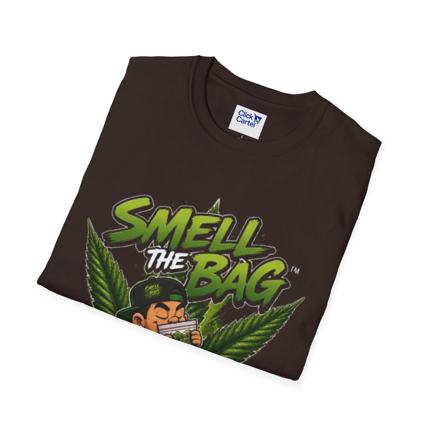 Smell the Bag | Cannabis Leaf & Stoner Toon Tee