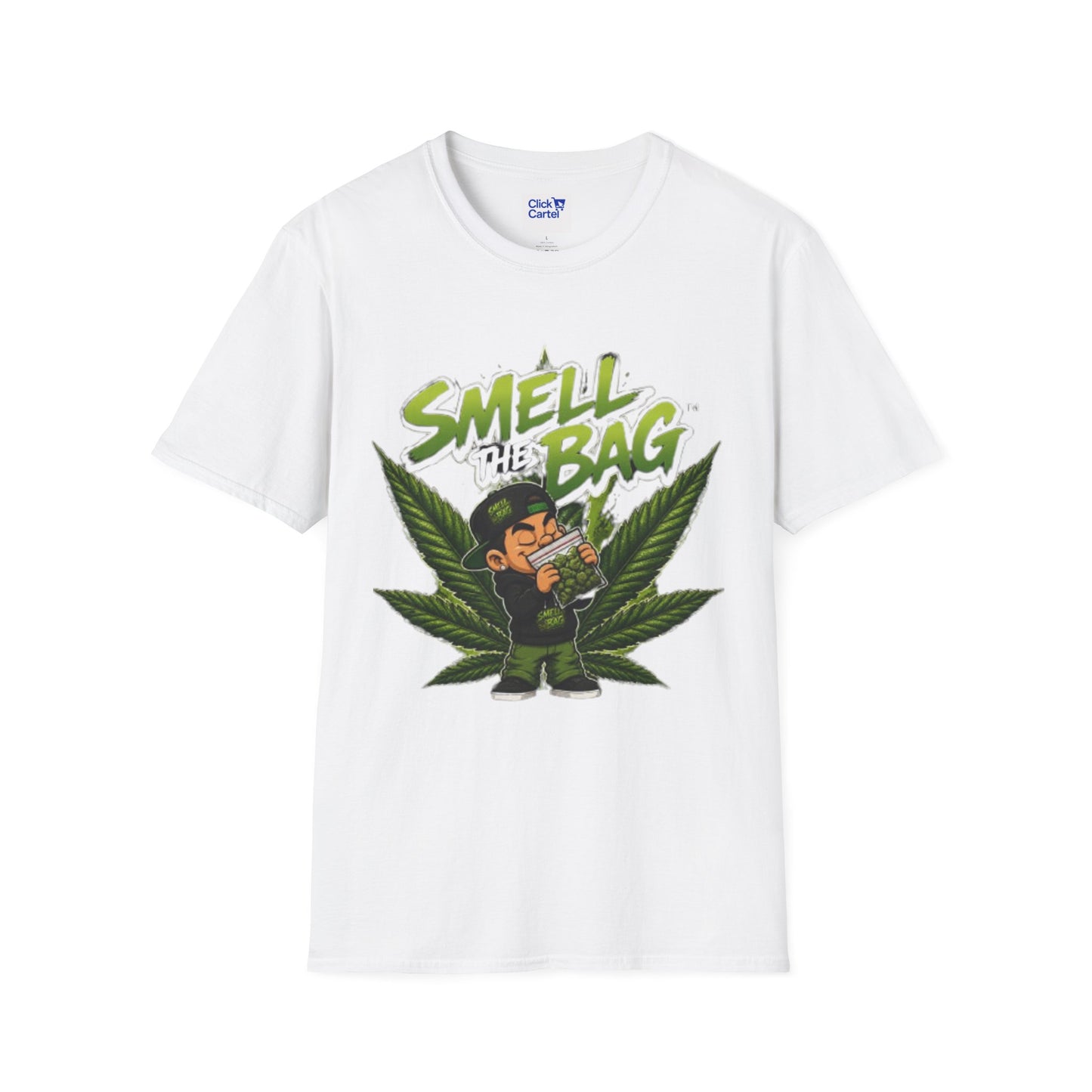 Smell the Bag | Cannabis Leaf & Stoner Toon Tee