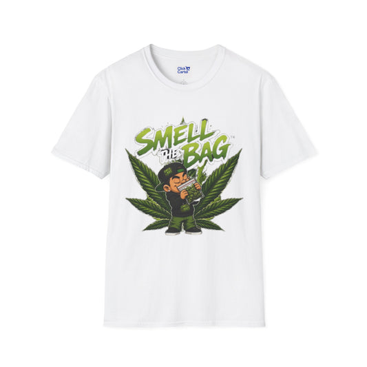 Smell the Bag | Cannabis Leaf & Stoner Toon Tee