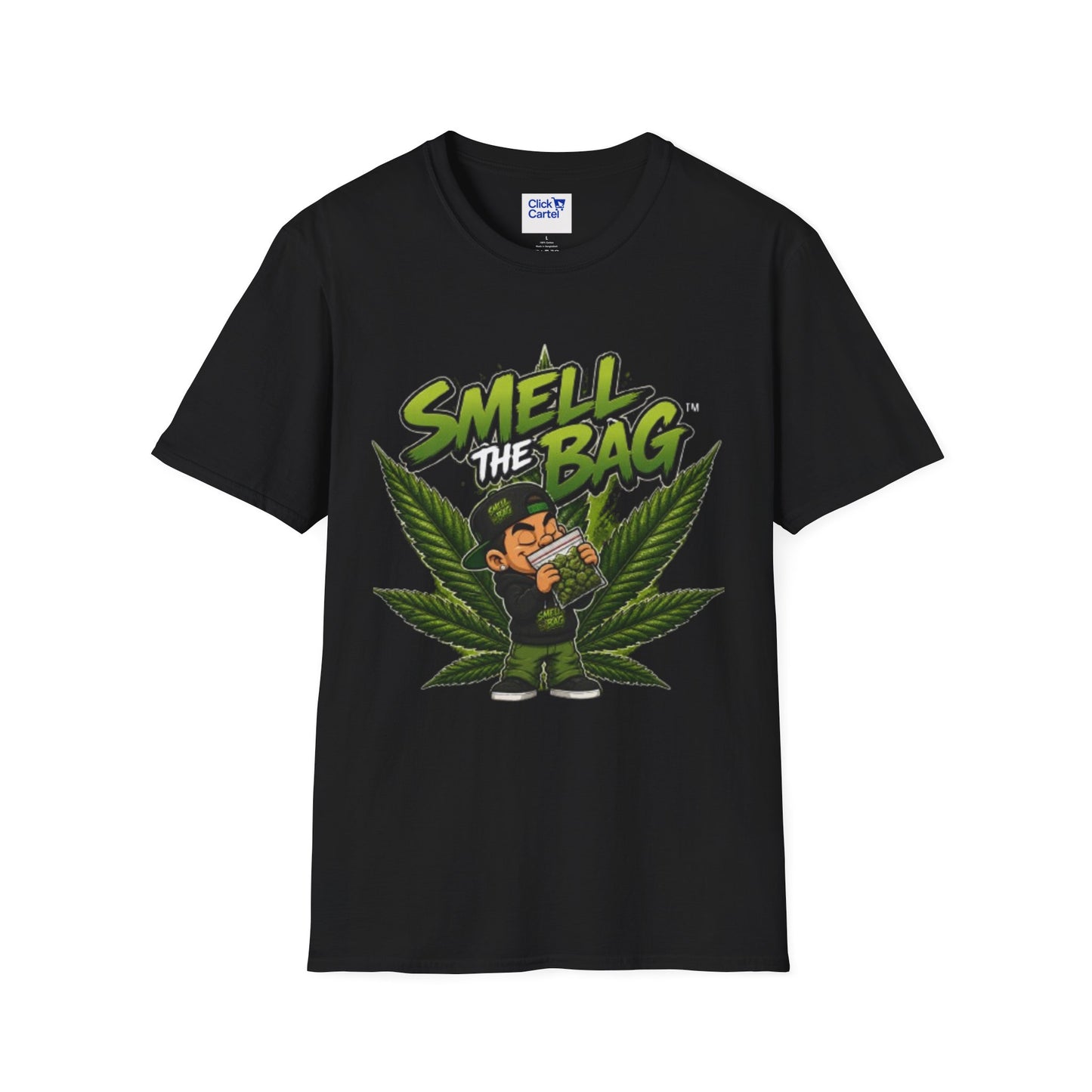 Smell the Bag | Cannabis Leaf & Stoner Toon Tee